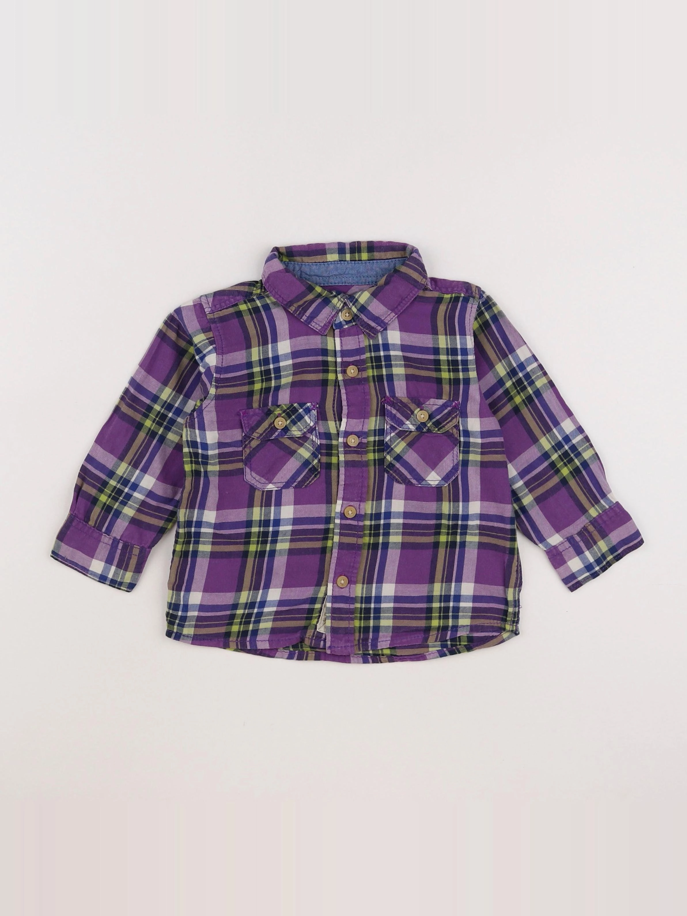 H&M - chemise violet - 9/12 mois