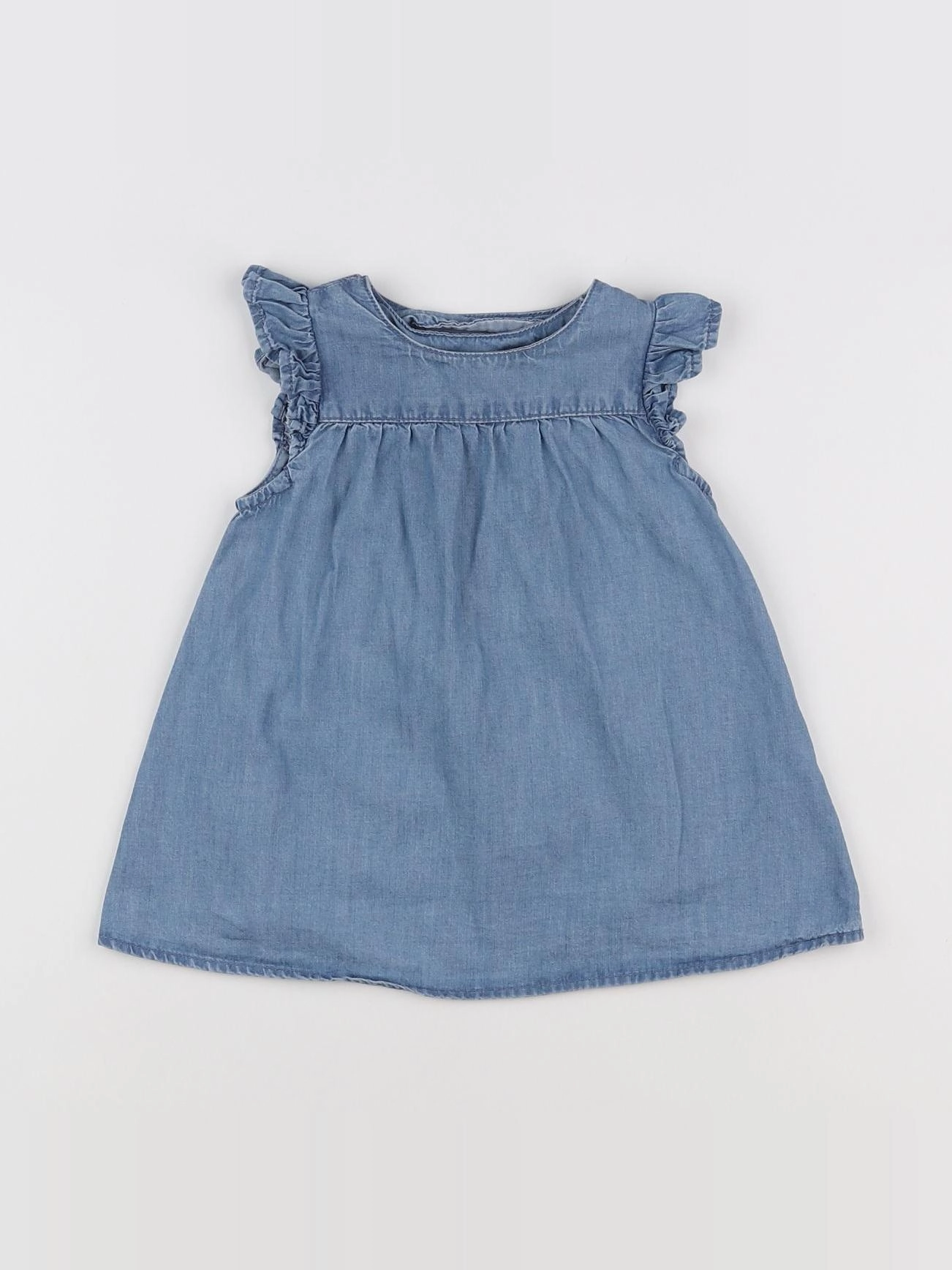 H&M - robe bleu - 6 mois