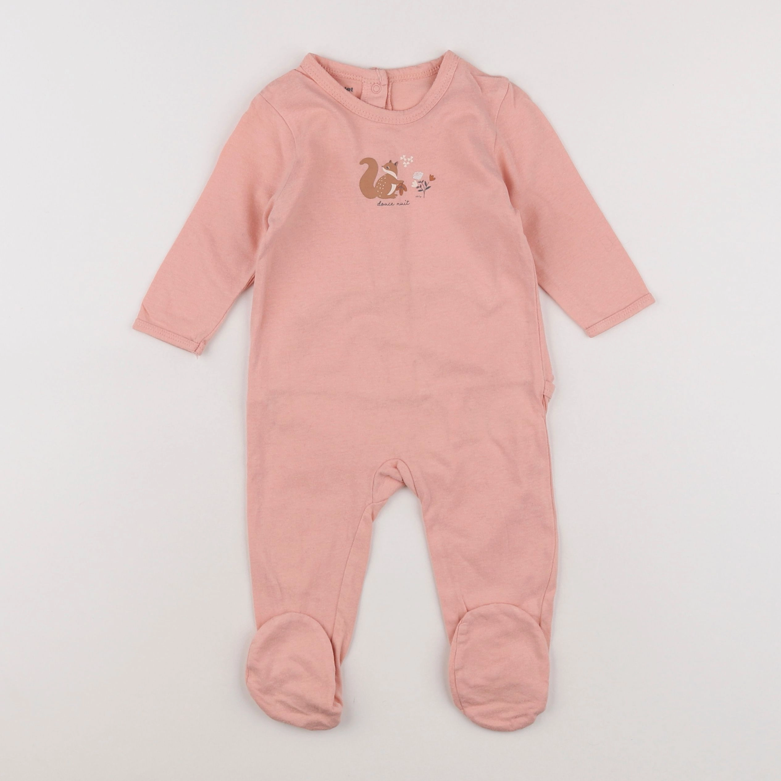 Vertbaudet - pyjama coton rose - 6 mois