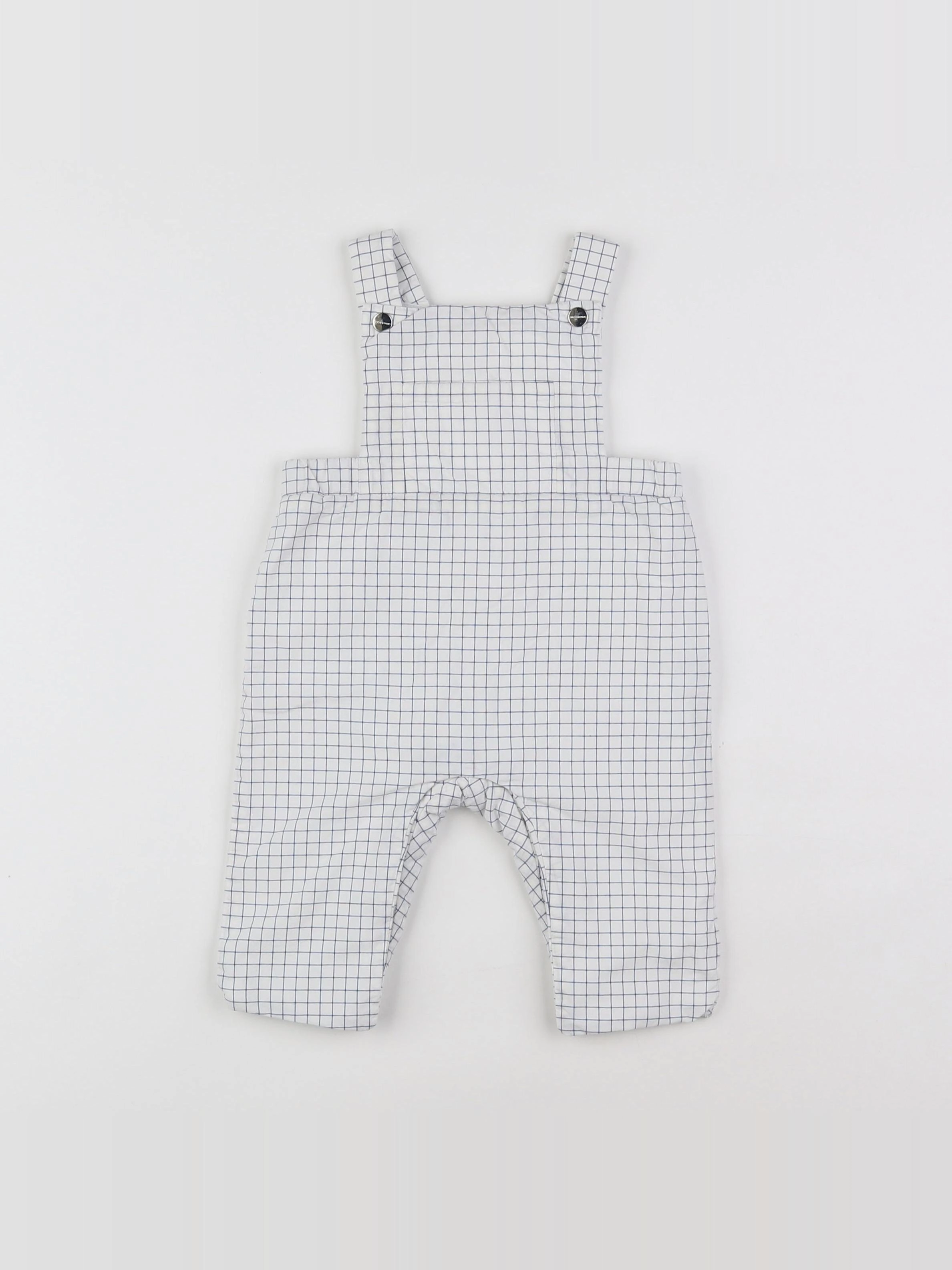 Jacadi - salopette blanc, bleu - 6 mois