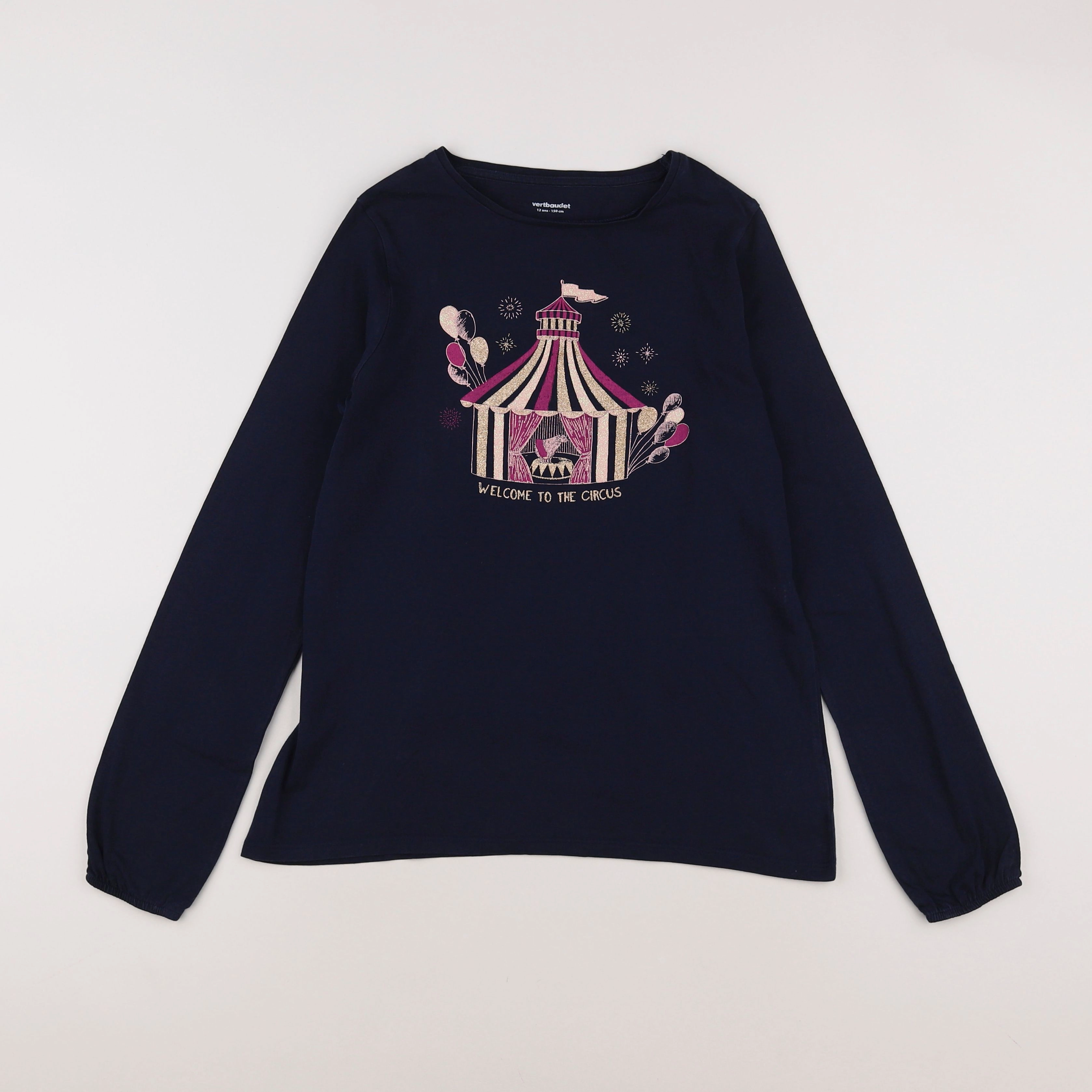Vertbaudet - tee-shirt bleu, multicolore - 12 ans
