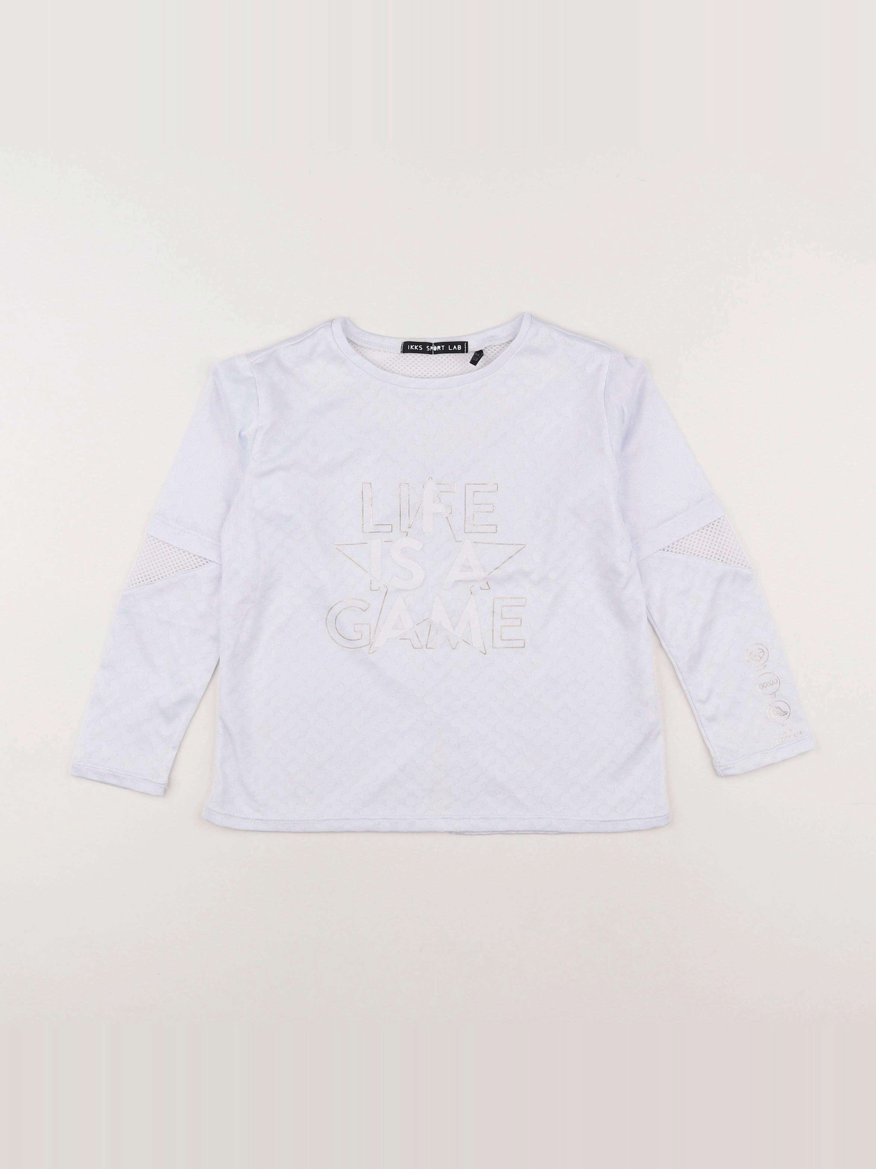 IKKS - tee-shirt blanc, or - 8 ans