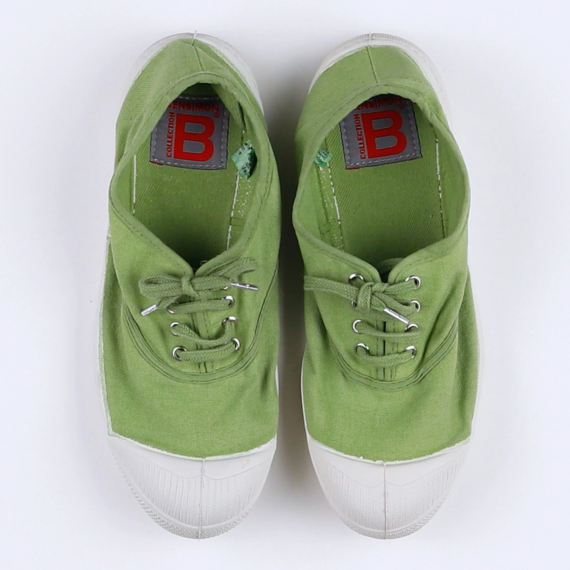 Bensimon - tennis à lacets vert POMME - pointure 30