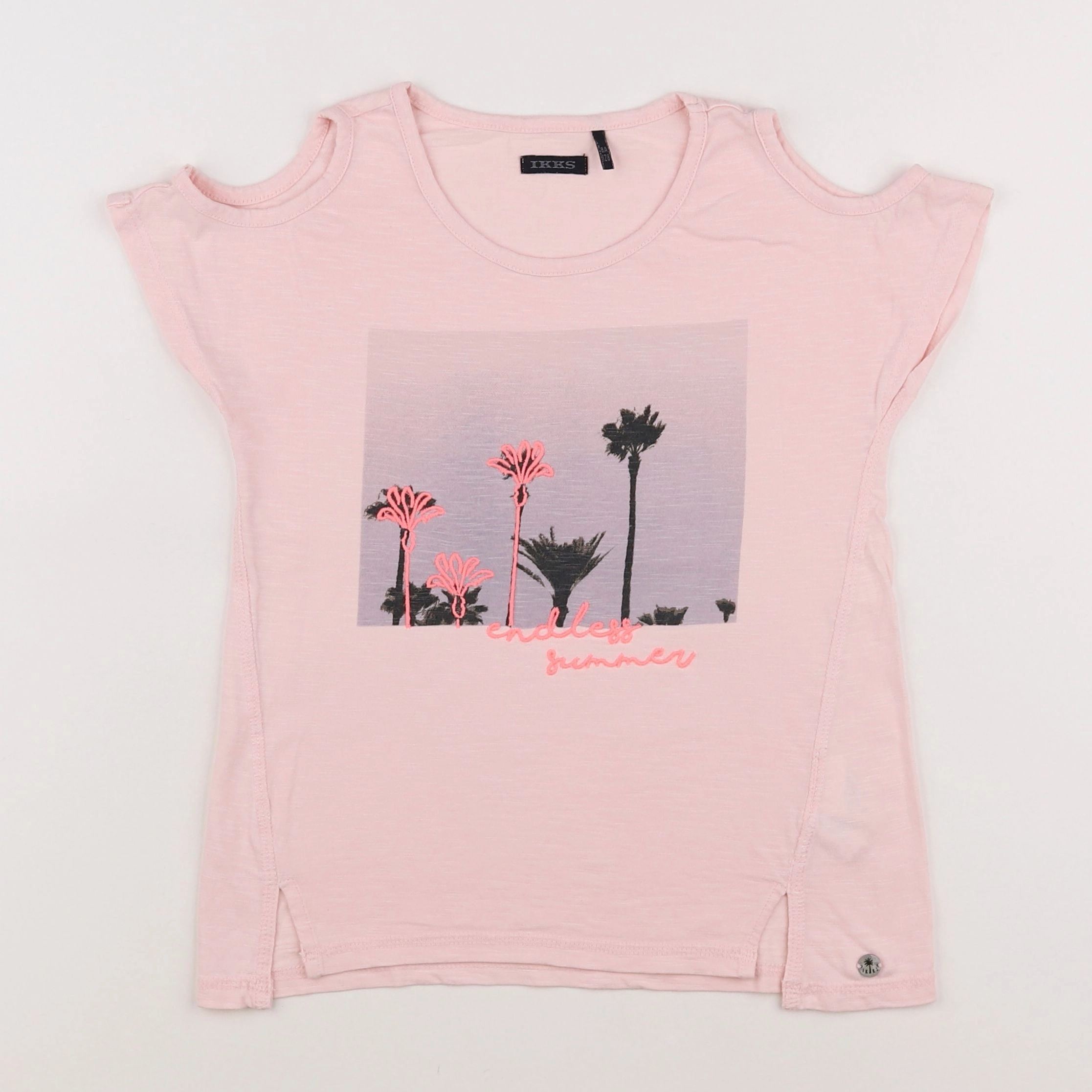 IKKS - tee-shirt rose - 8 ans