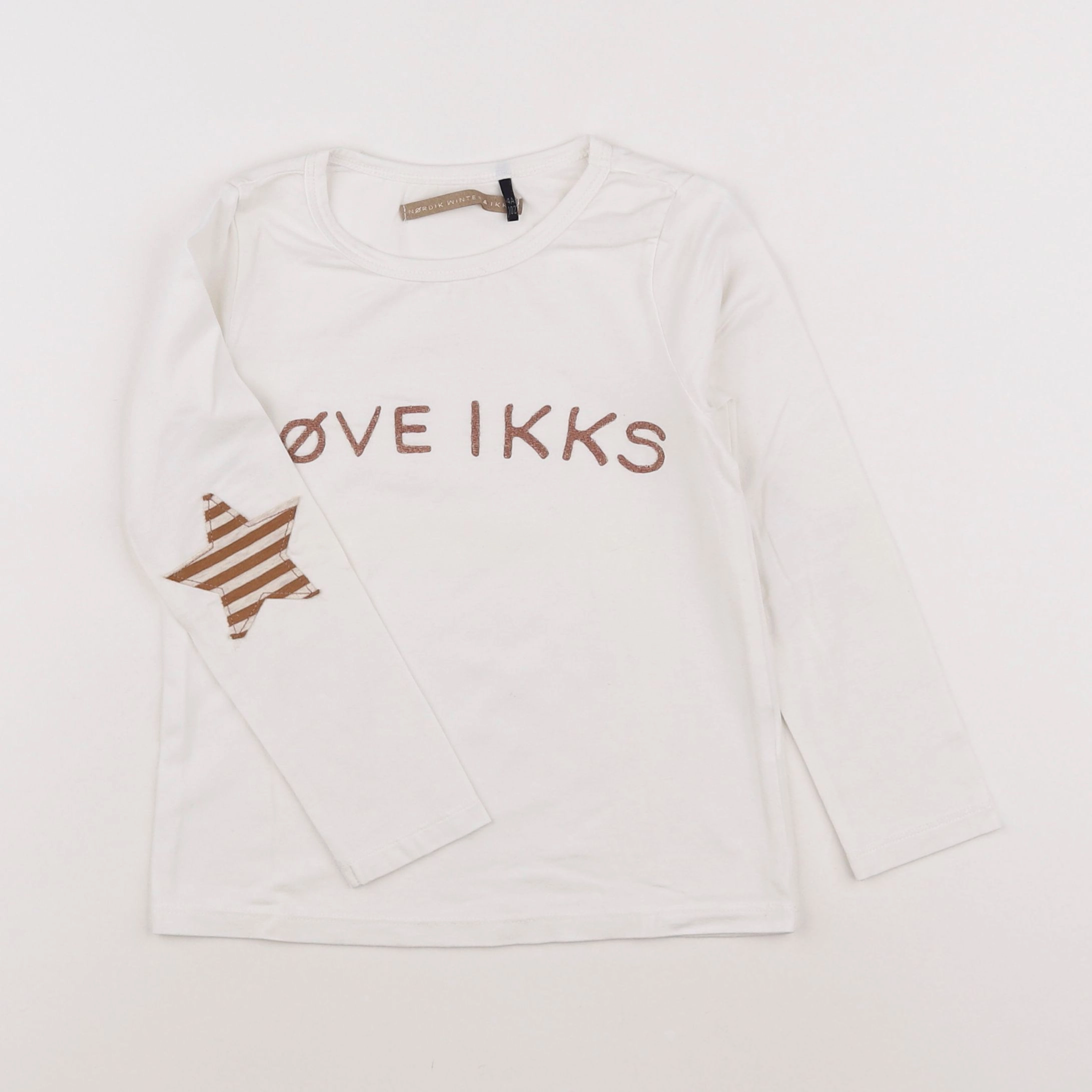 IKKS - tee-shirt gris, blanc, marron - 4 ans