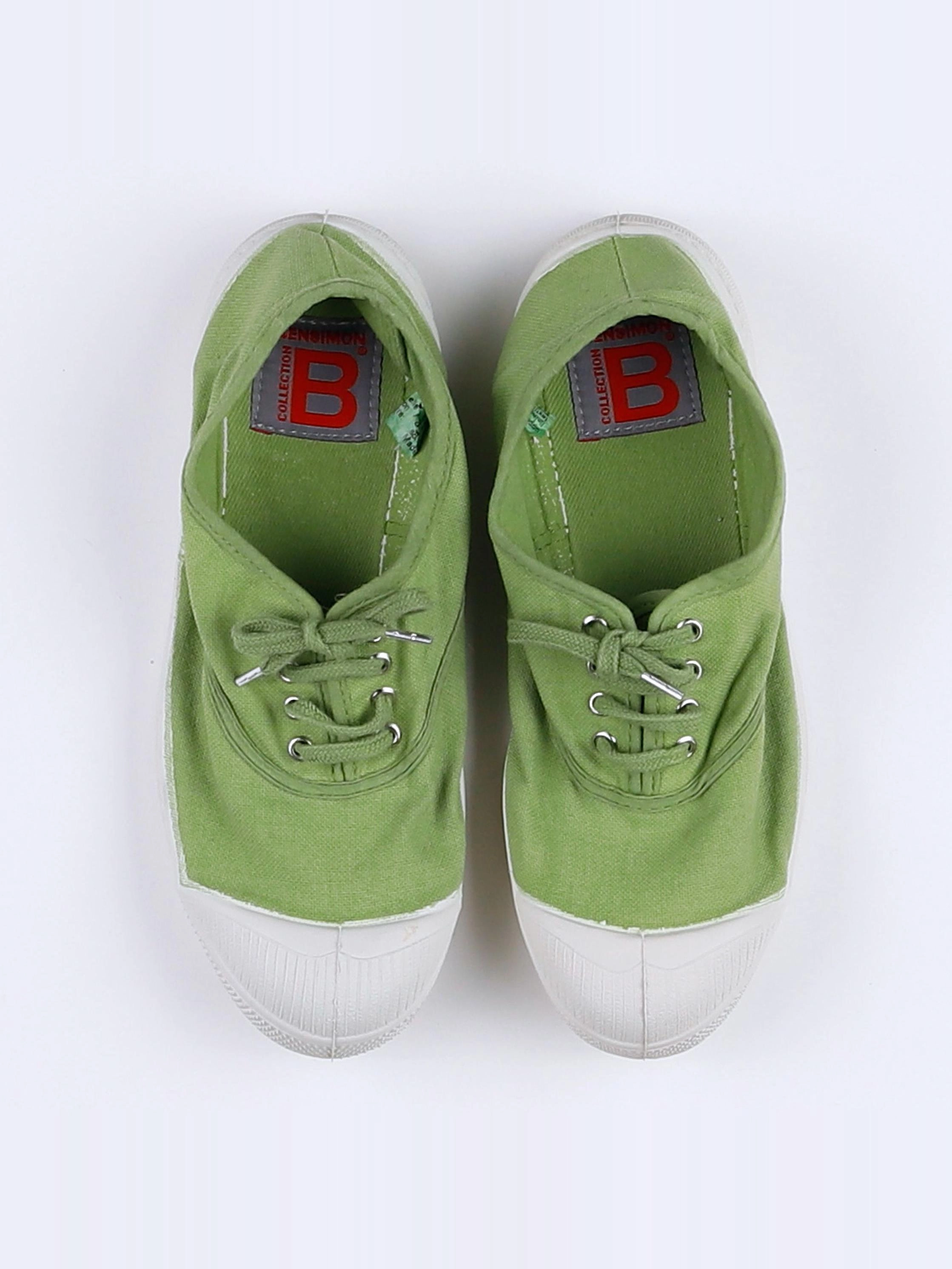 Bensimon - tennis à lacets vert POMME - pointure 34