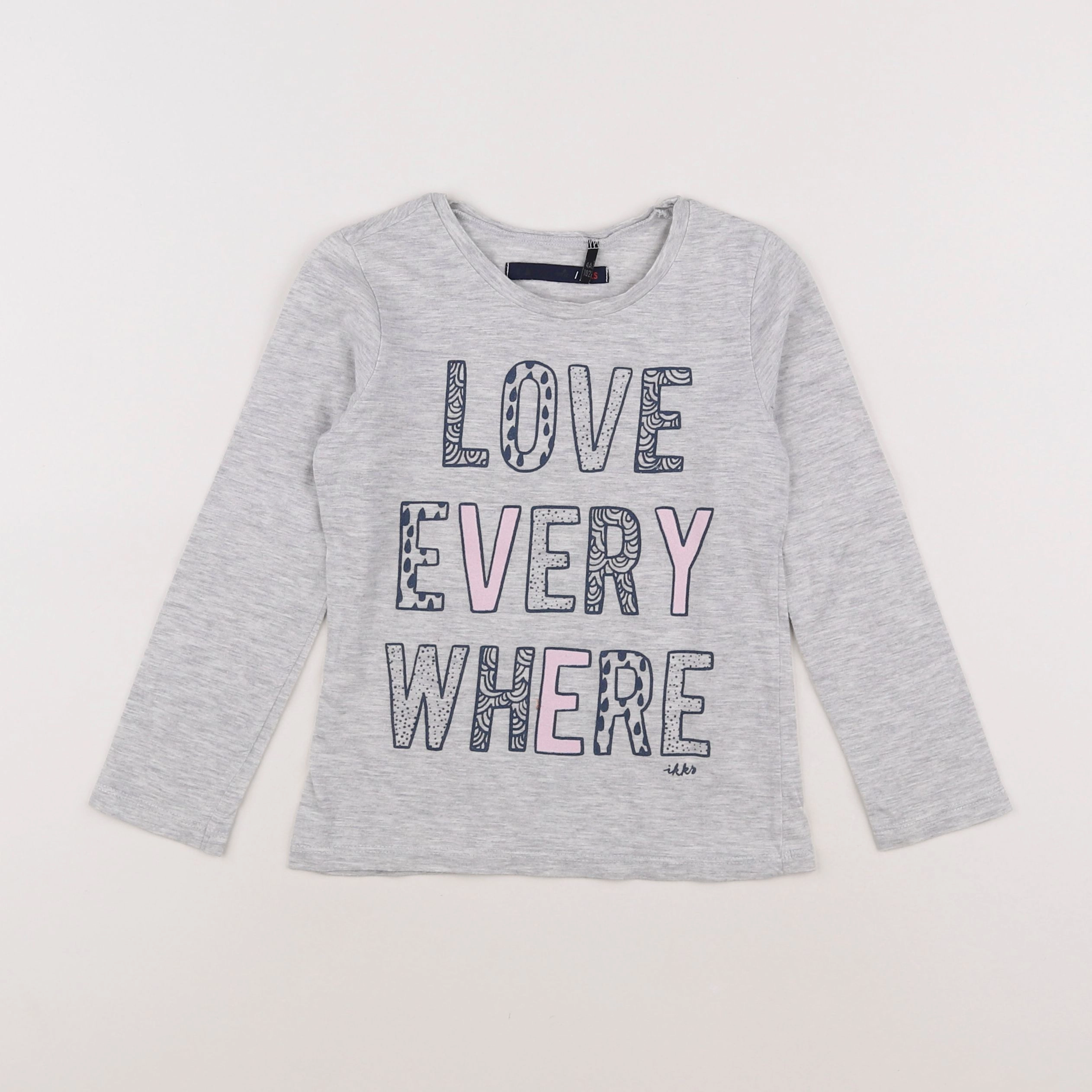 IKKS - tee-shirt gris - 4 ans