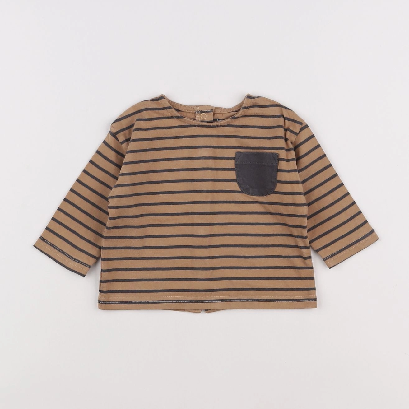 Vertbaudet - tee-shirt marron - 6 mois
