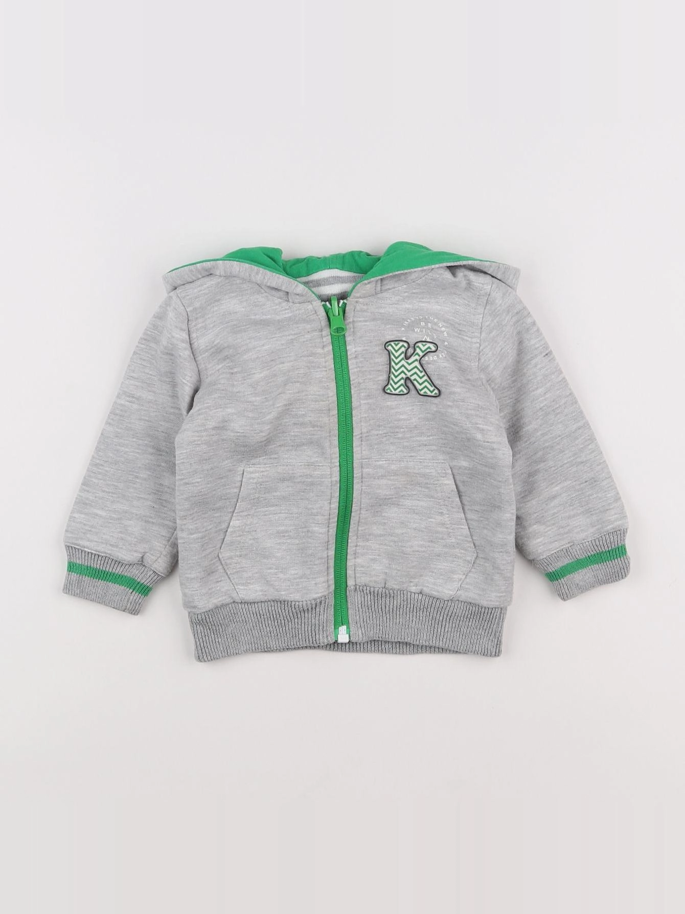 IKKS - sweat gris - 12 mois