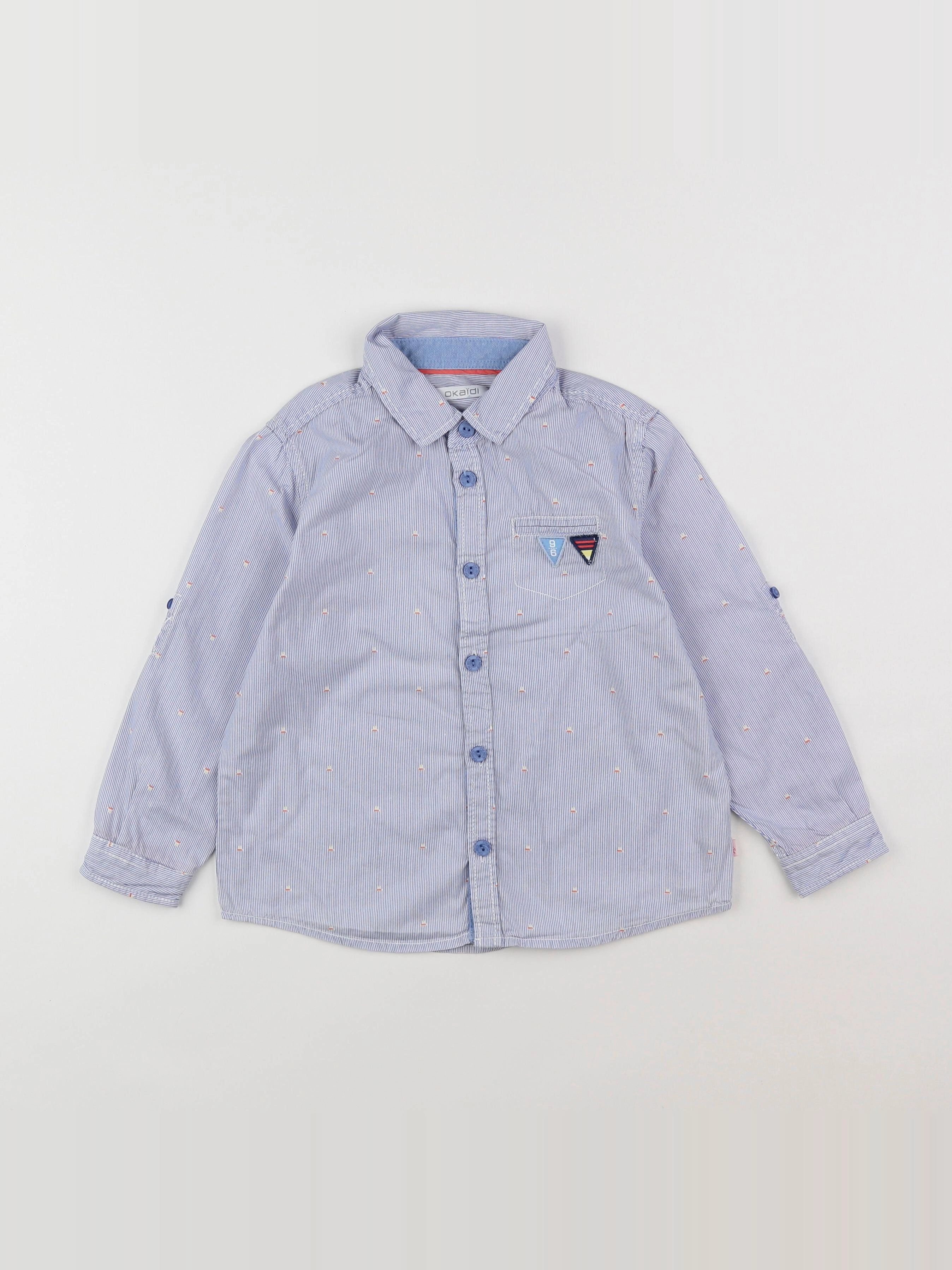 Okaidi - chemise bleu - 4 ans