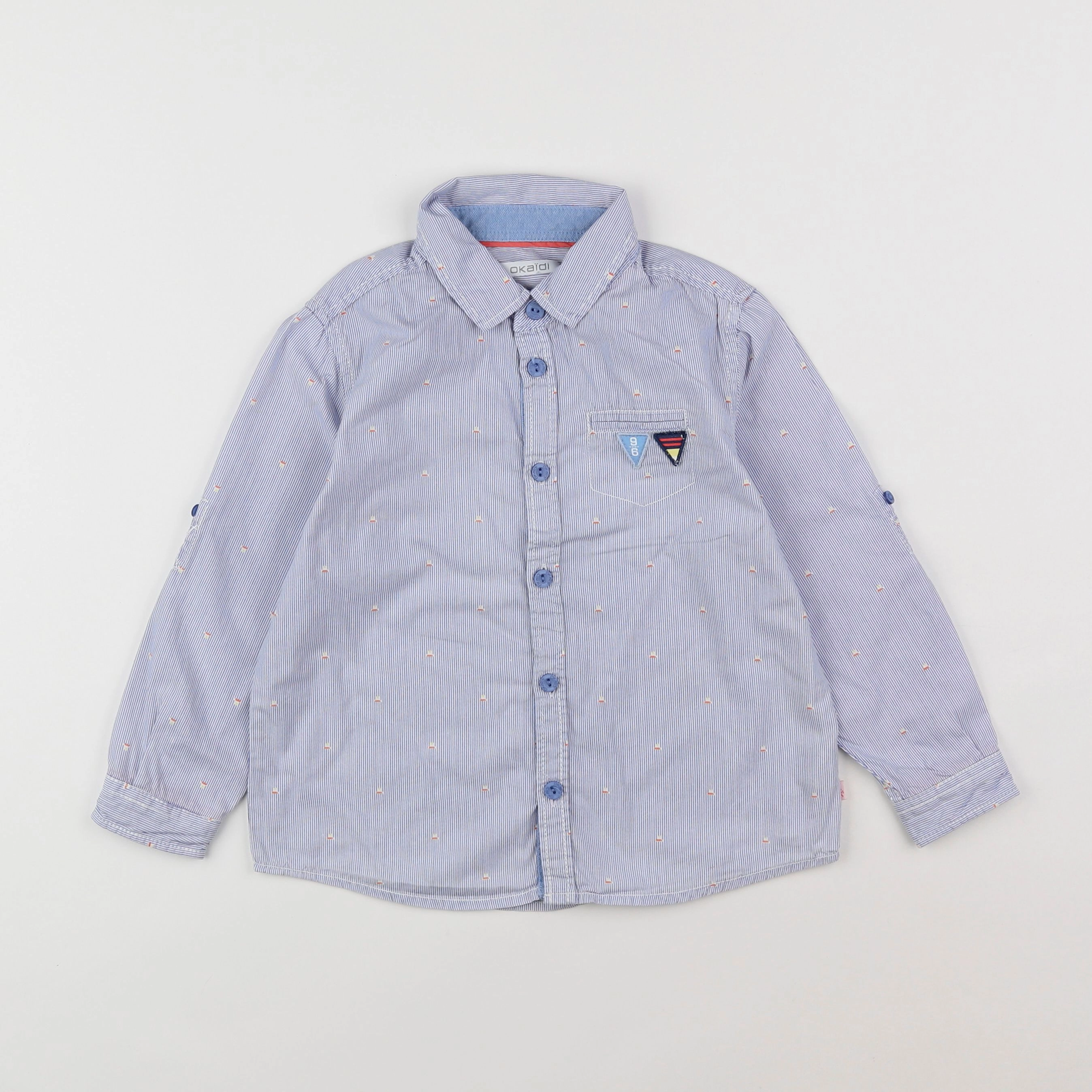 Okaidi - chemise bleu - 4 ans