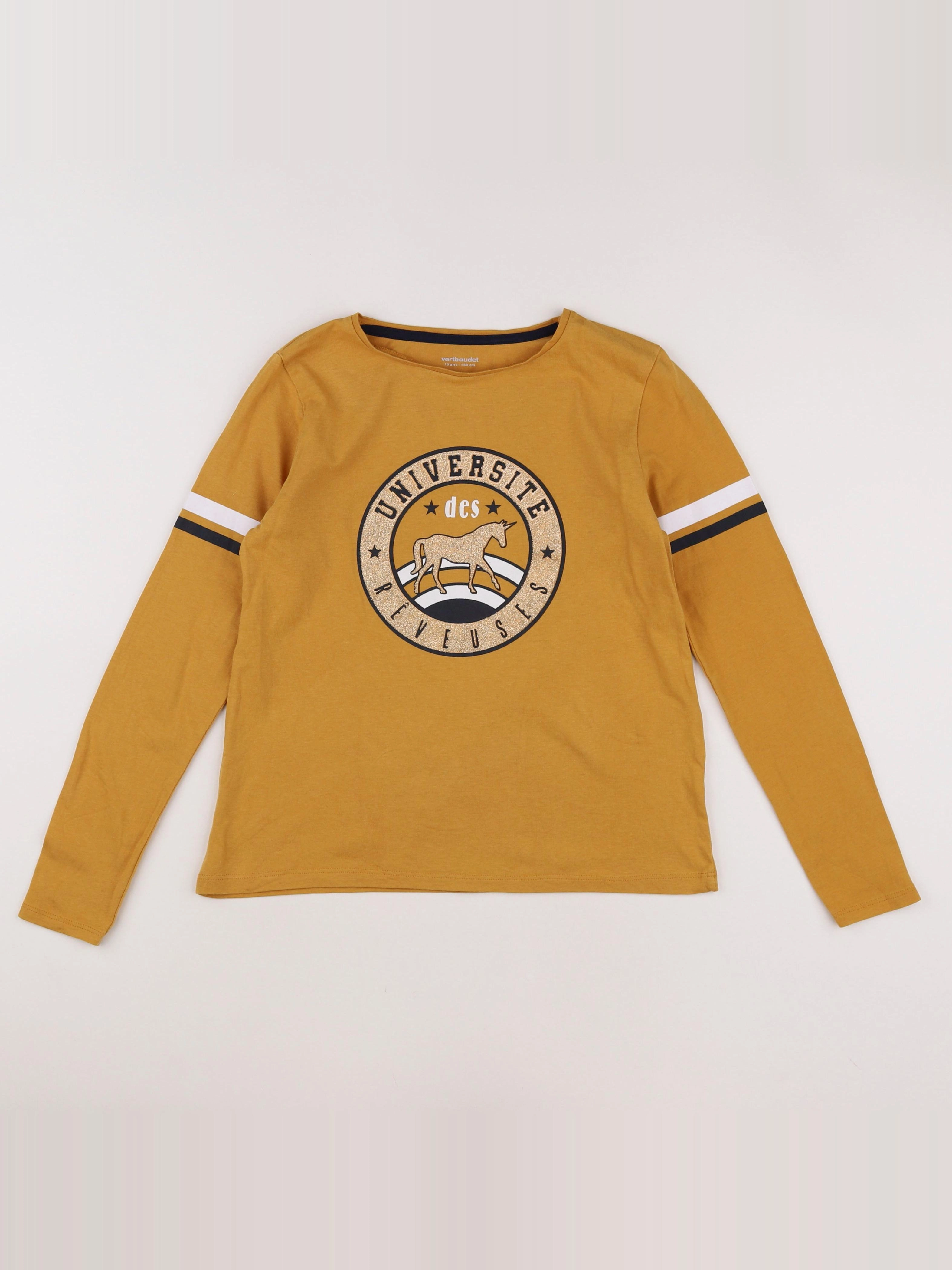 Vertbaudet - tee-shirt jaune - 10 ans