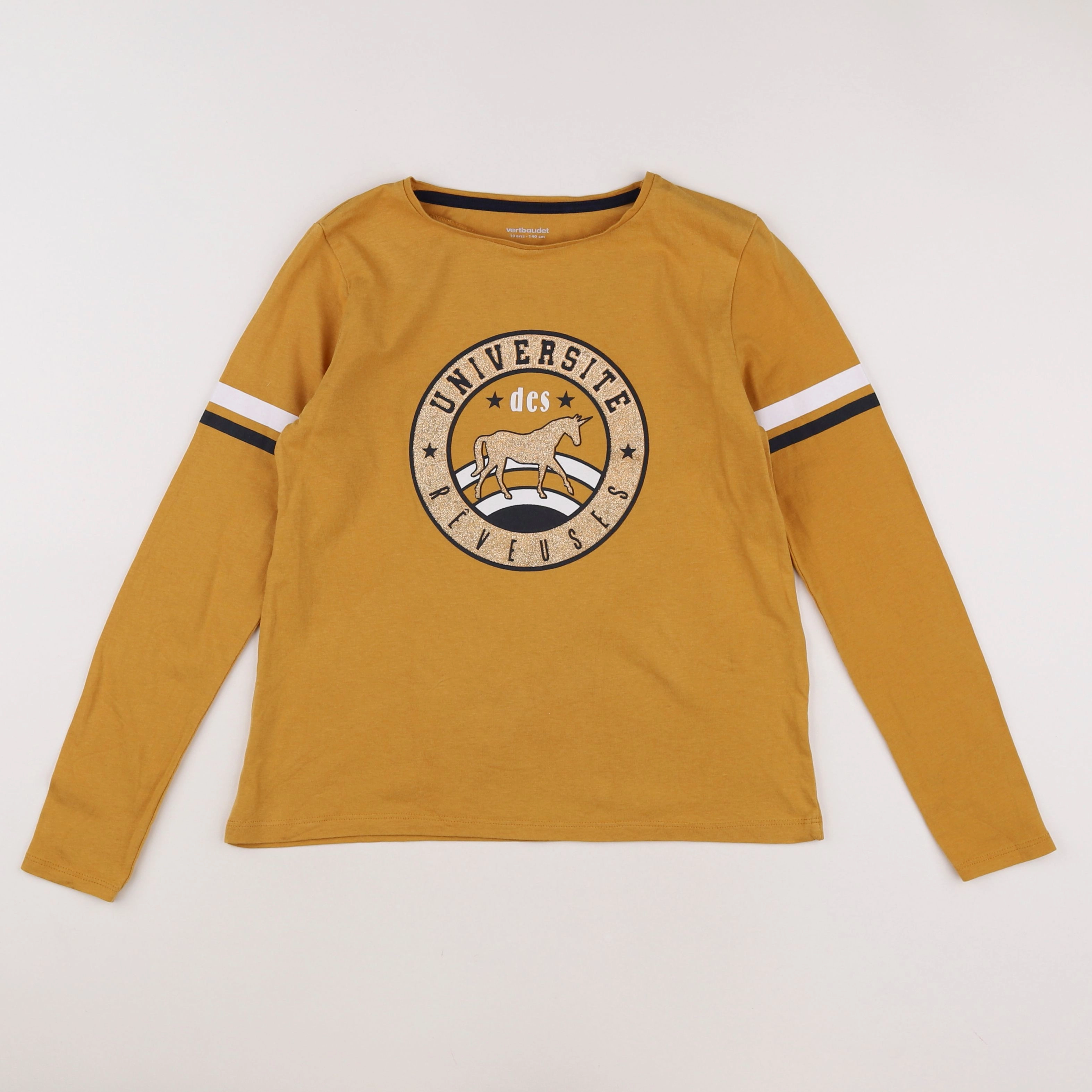 Vertbaudet - tee-shirt jaune - 10 ans