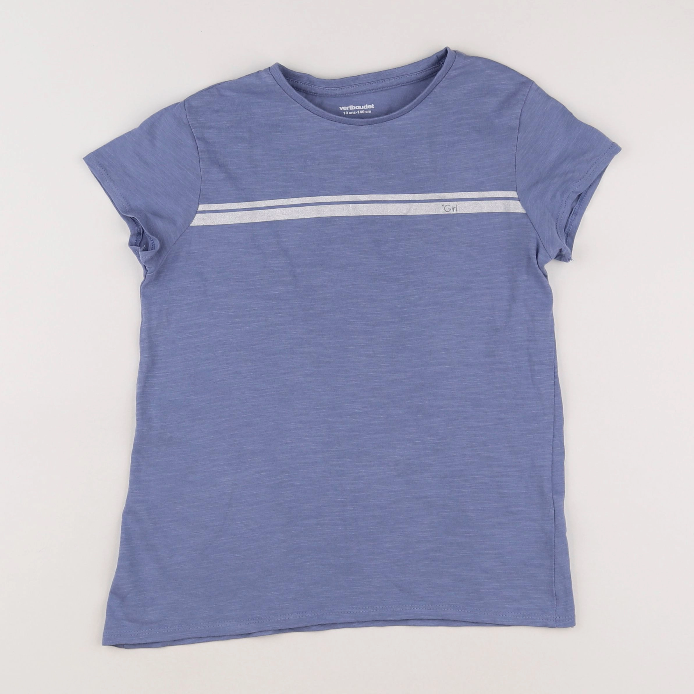 Vertbaudet - tee-shirt bleu - 10 ans