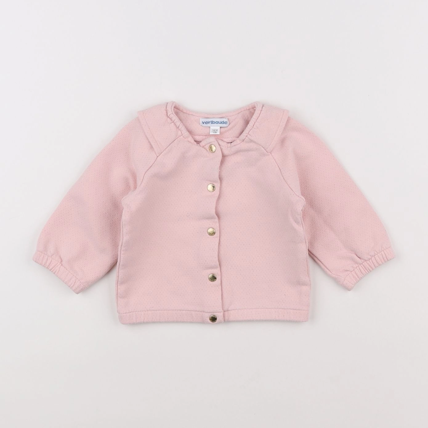 Vertbaudet - sweat rose - 12 mois