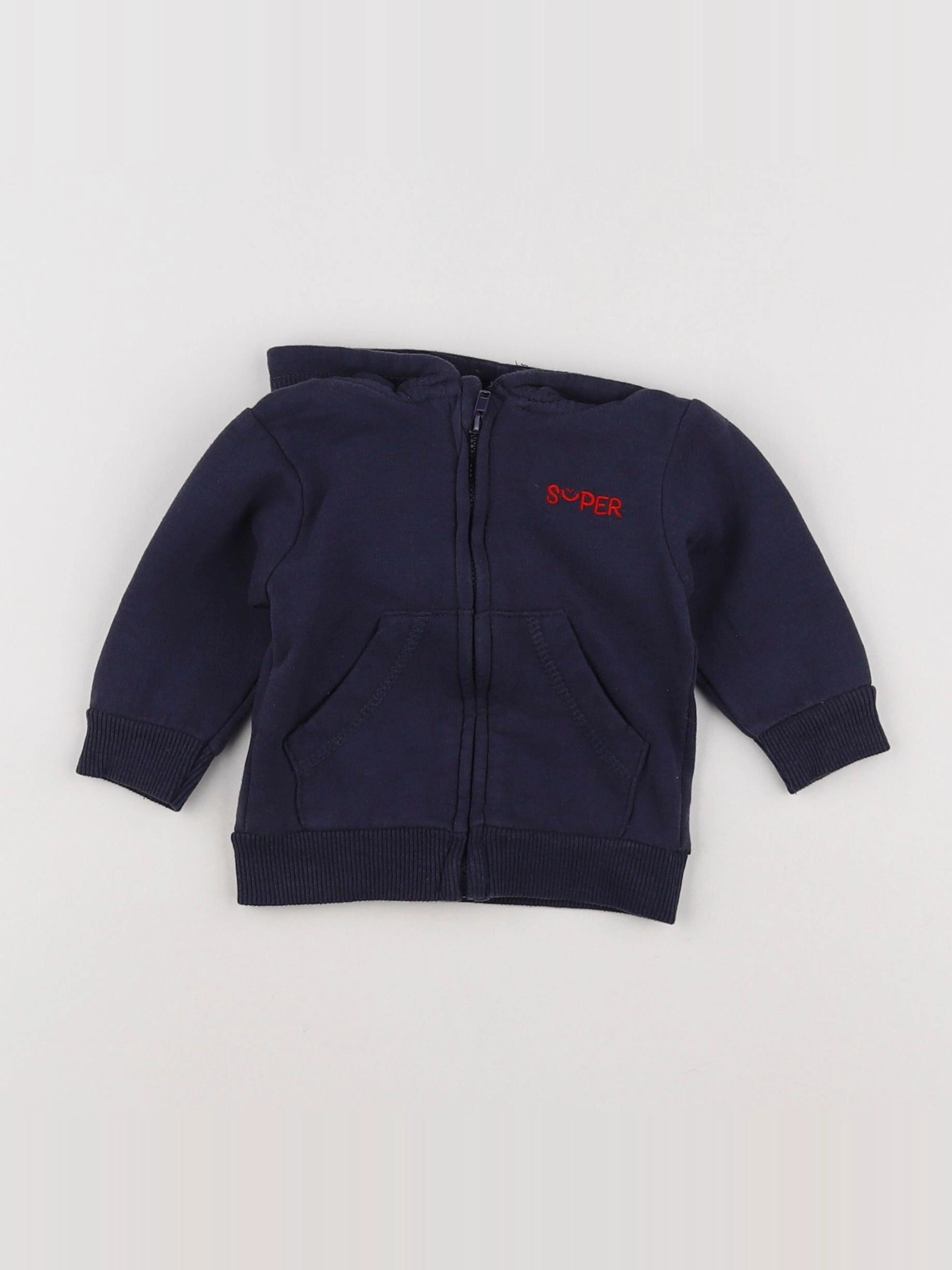 Tape à l'oeil - sweat bleu - 3 mois