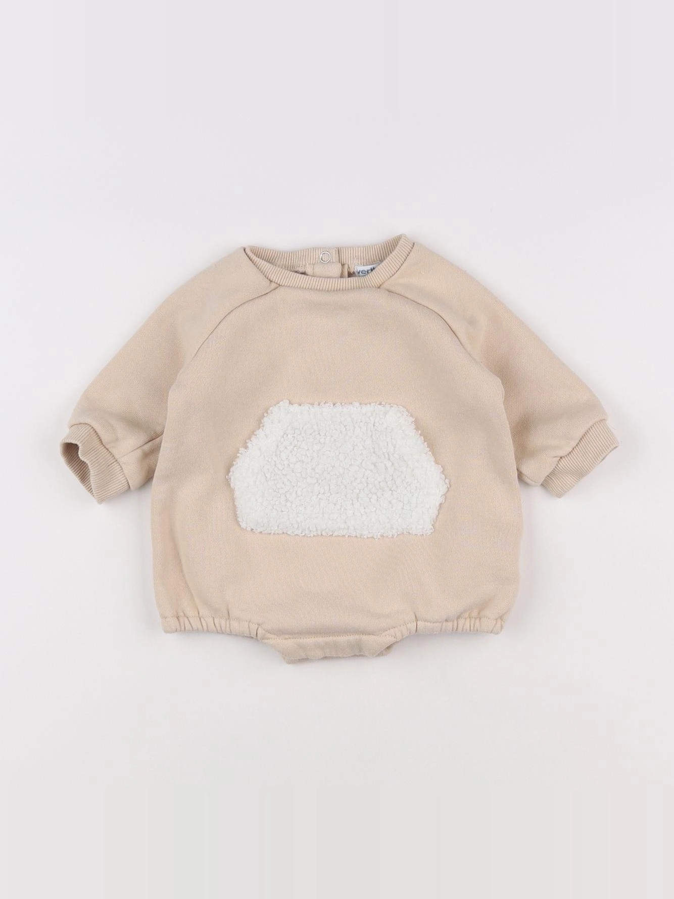 Vertbaudet - combinaison blanc, beige - 6 mois