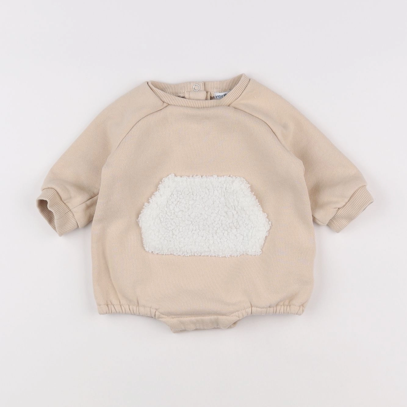 Vertbaudet - combinaison blanc, beige - 6 mois