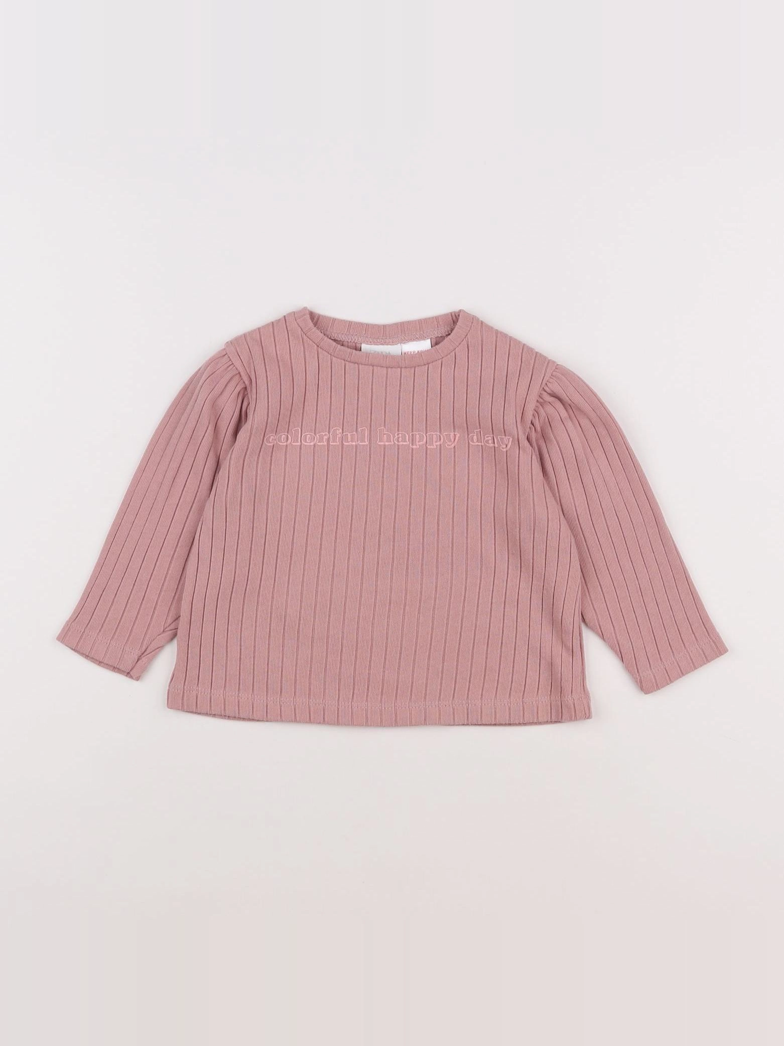 Zara - tee-shirt rose - 9/12 mois