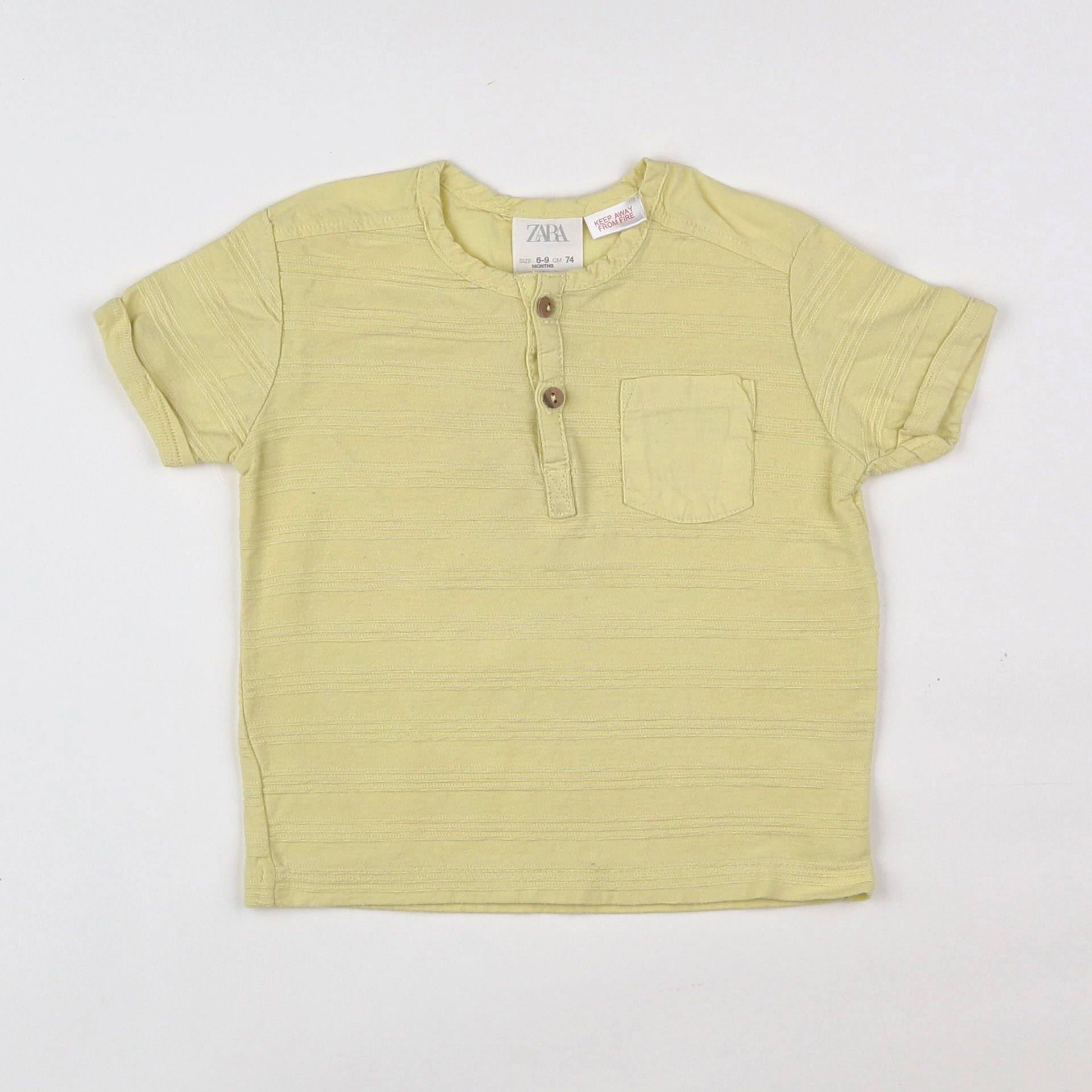 Zara - polo jaune - 6/9 mois