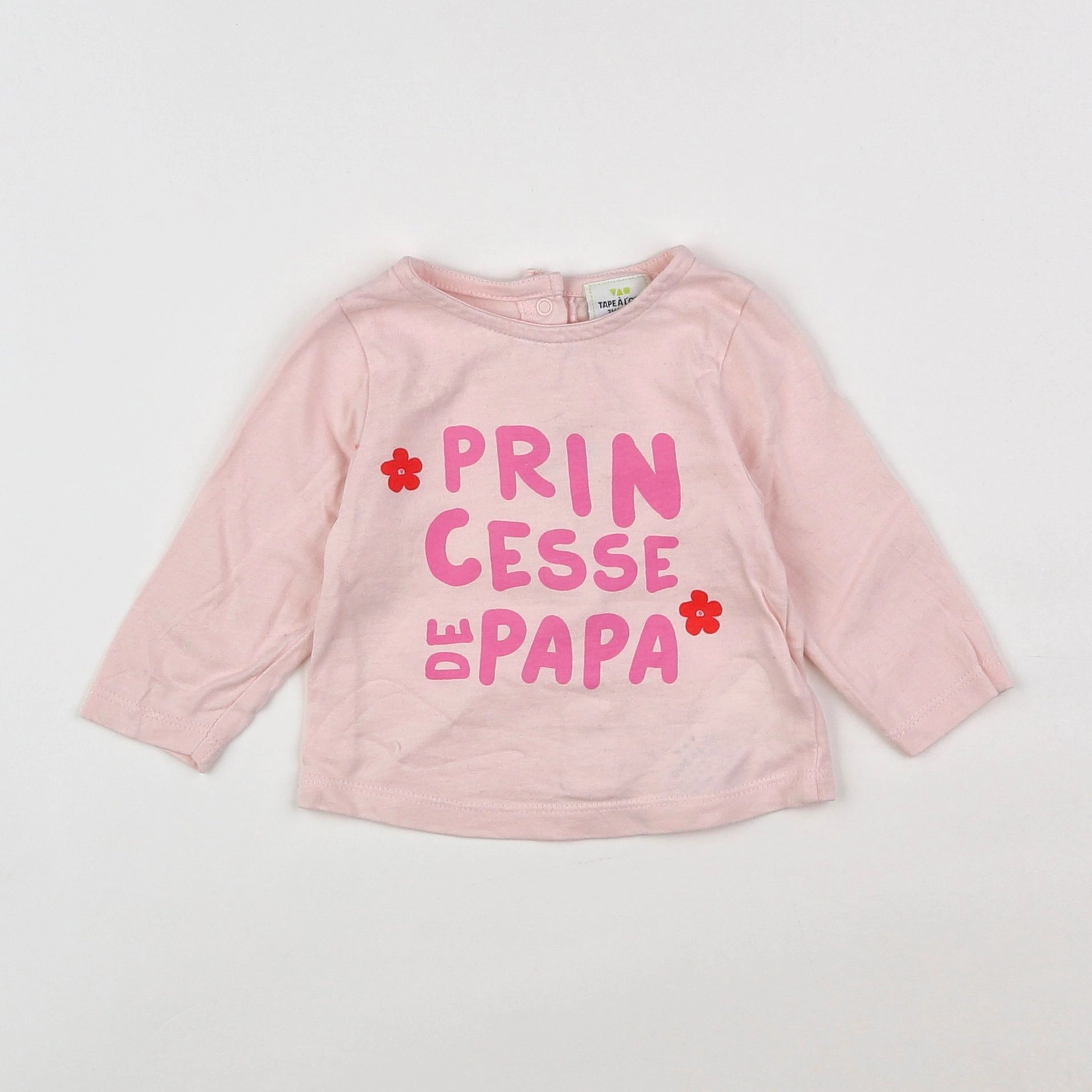 Tape à l'oeil - tee-shirt rose - 3 mois