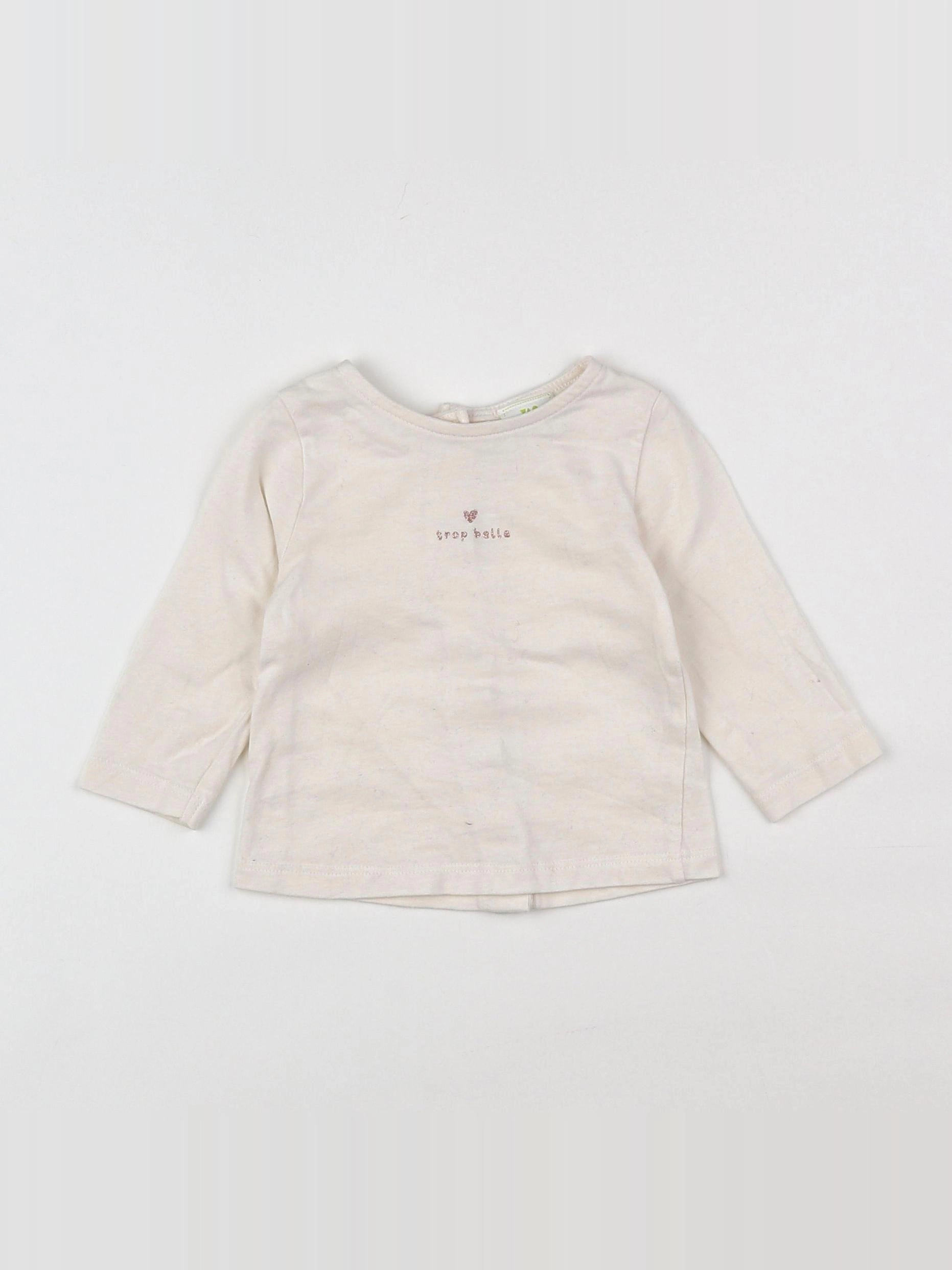 Tape à l'oeil - tee-shirt beige - 3 mois