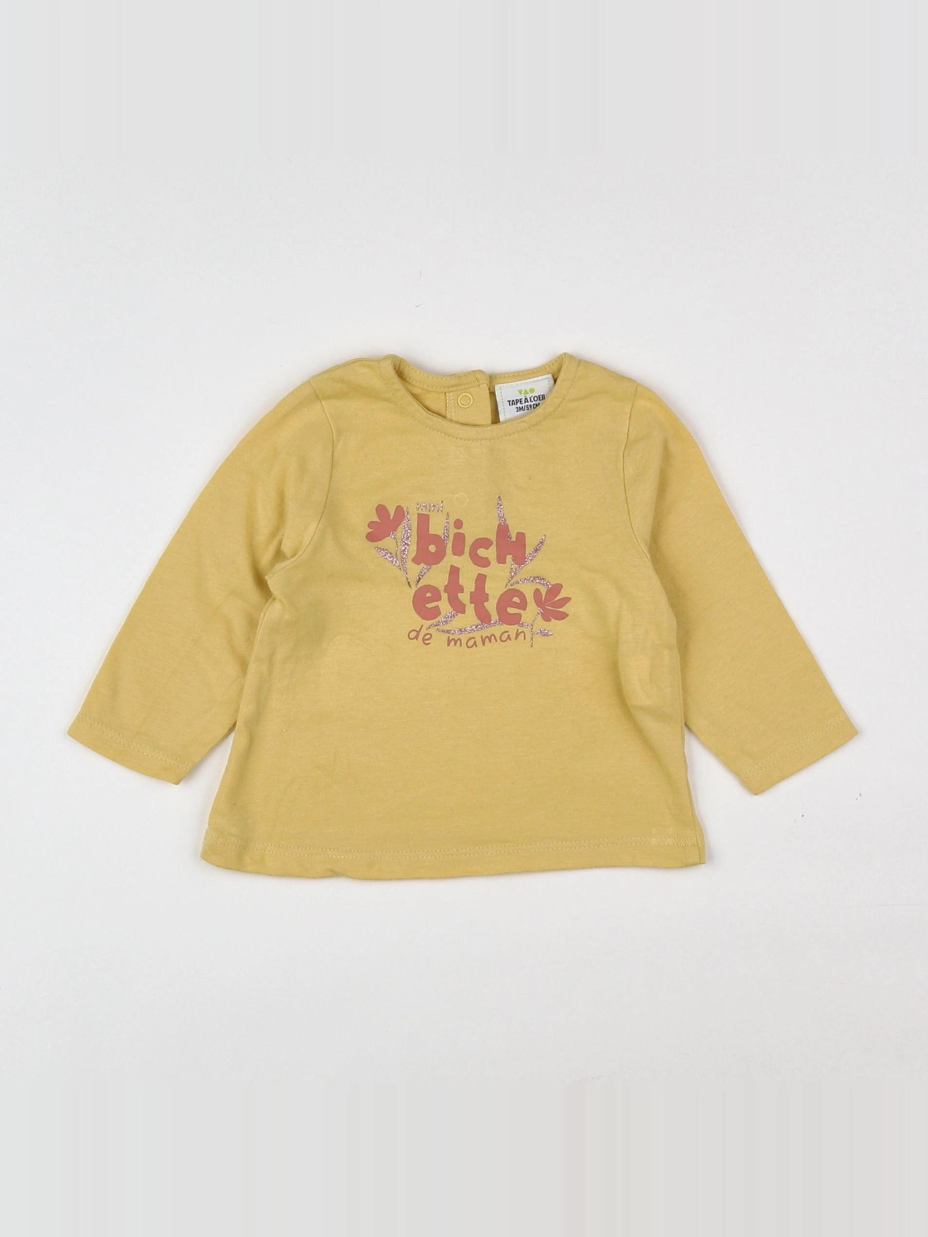Tape à l'oeil - tee-shirt jaune - 3 mois