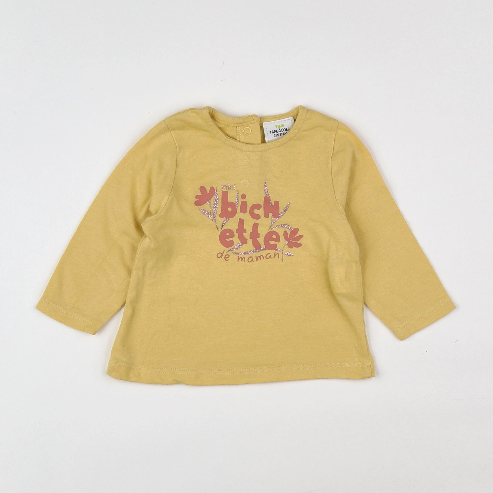 Tape à l'oeil - tee-shirt jaune - 3 mois