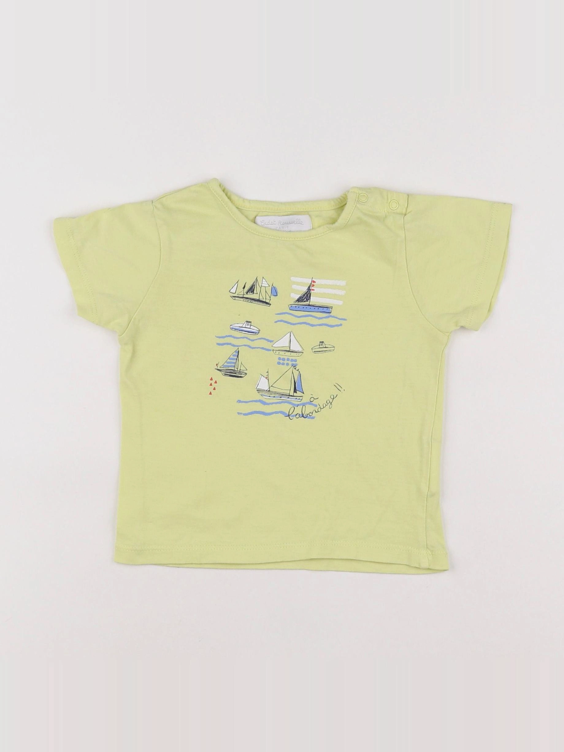 Cadet Rousselle - tee-shirt jaune - 12 mois