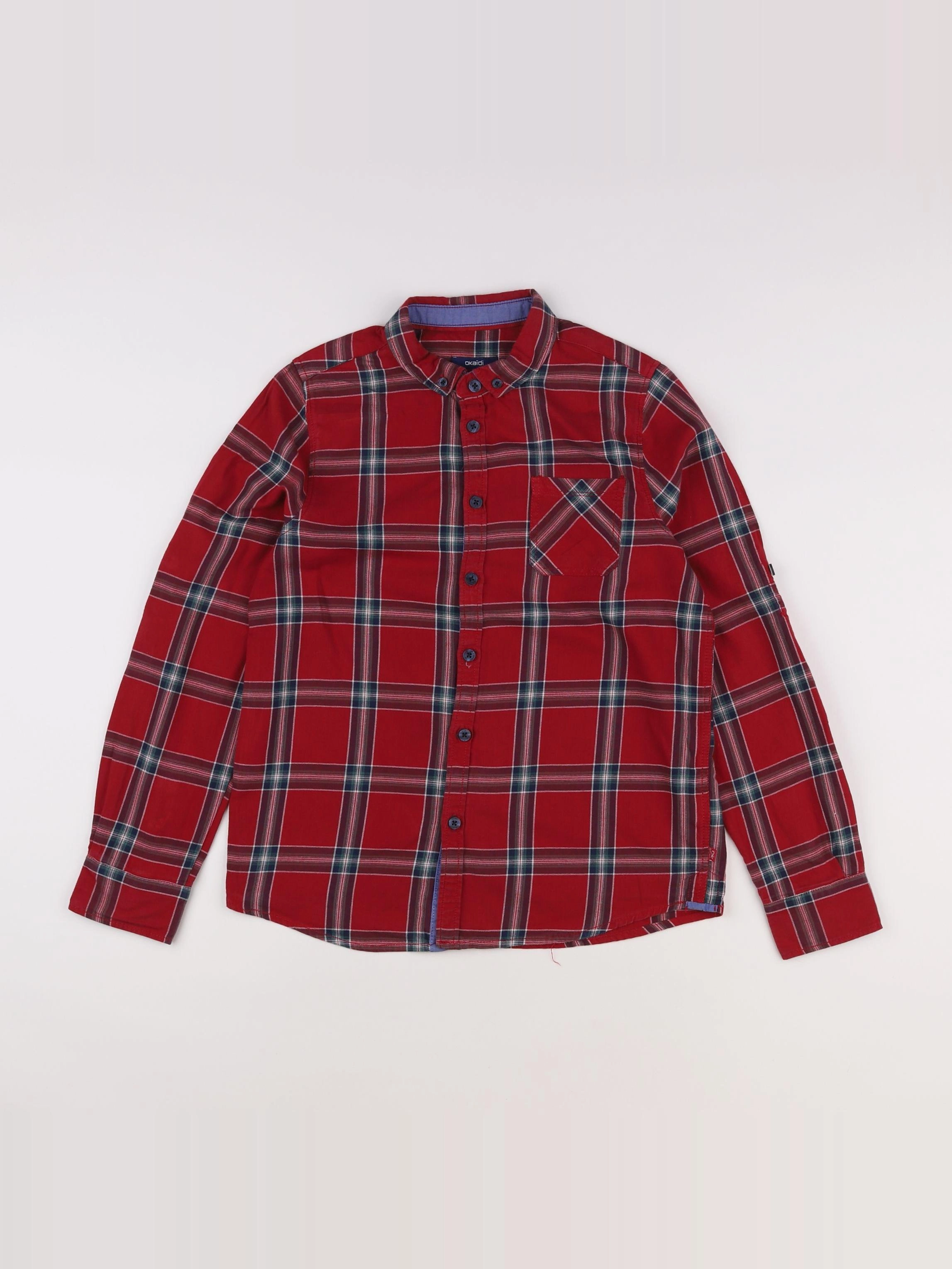 Okaidi - chemise rouge - 12 ans