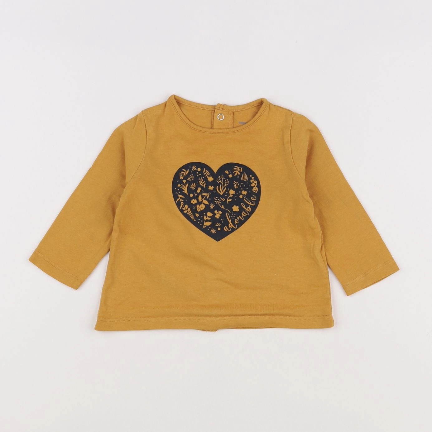 Vertbaudet - tee-shirt jaune - 6 mois