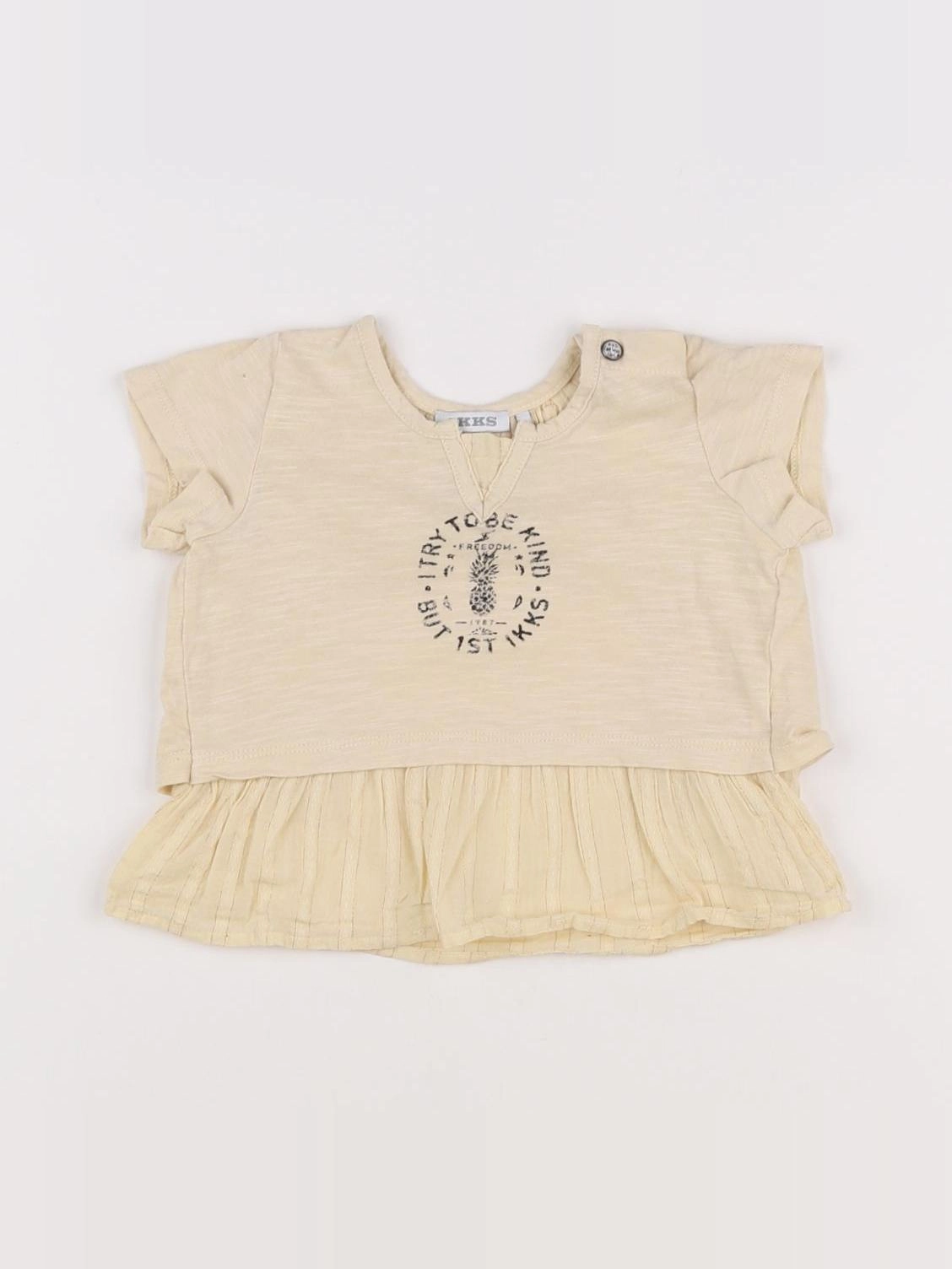 IKKS - tee-shirt jaune - 12 mois