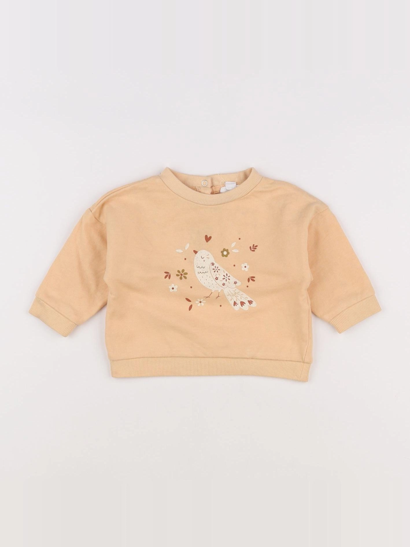 Vertbaudet - sweat orange - 6 mois