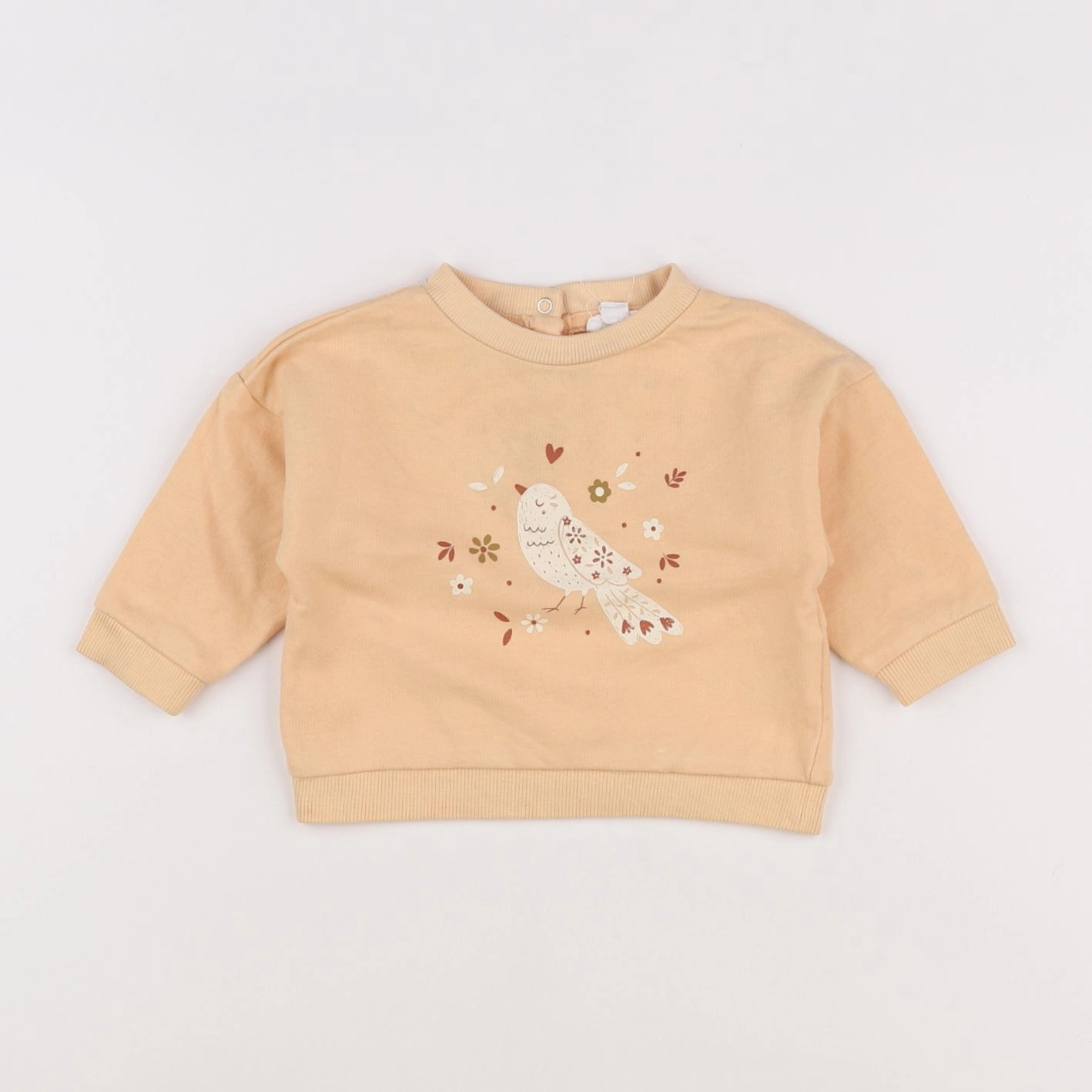 Vertbaudet - sweat orange - 6 mois