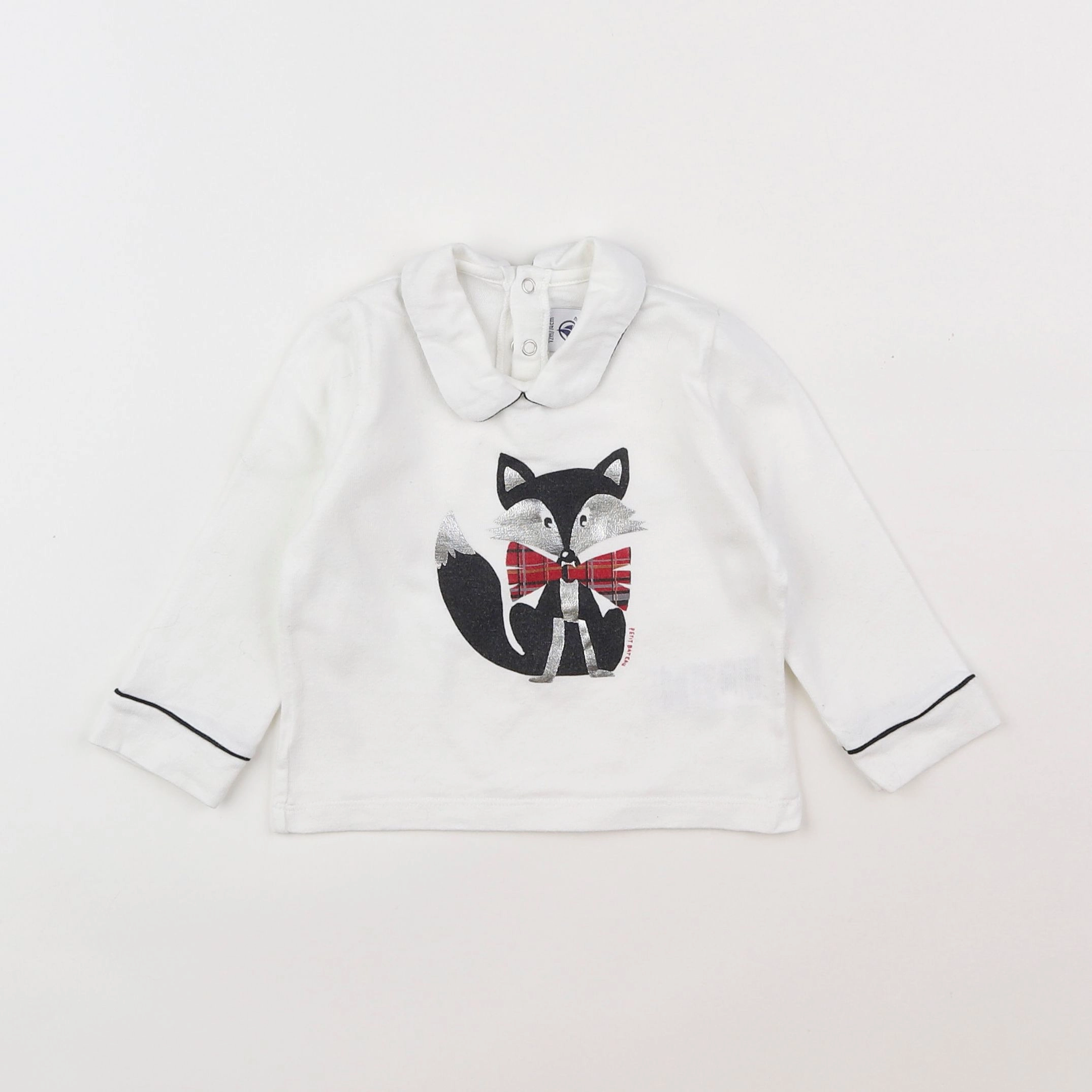 Petit Bateau - tee-shirt blanc - 12 mois