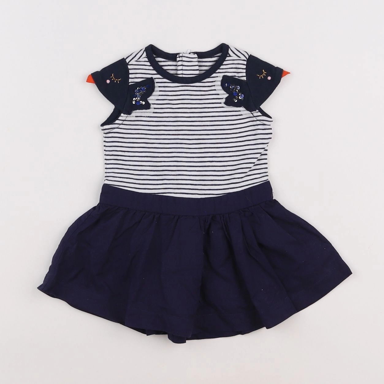 Catimini - robe bleu, blanc - 3 mois