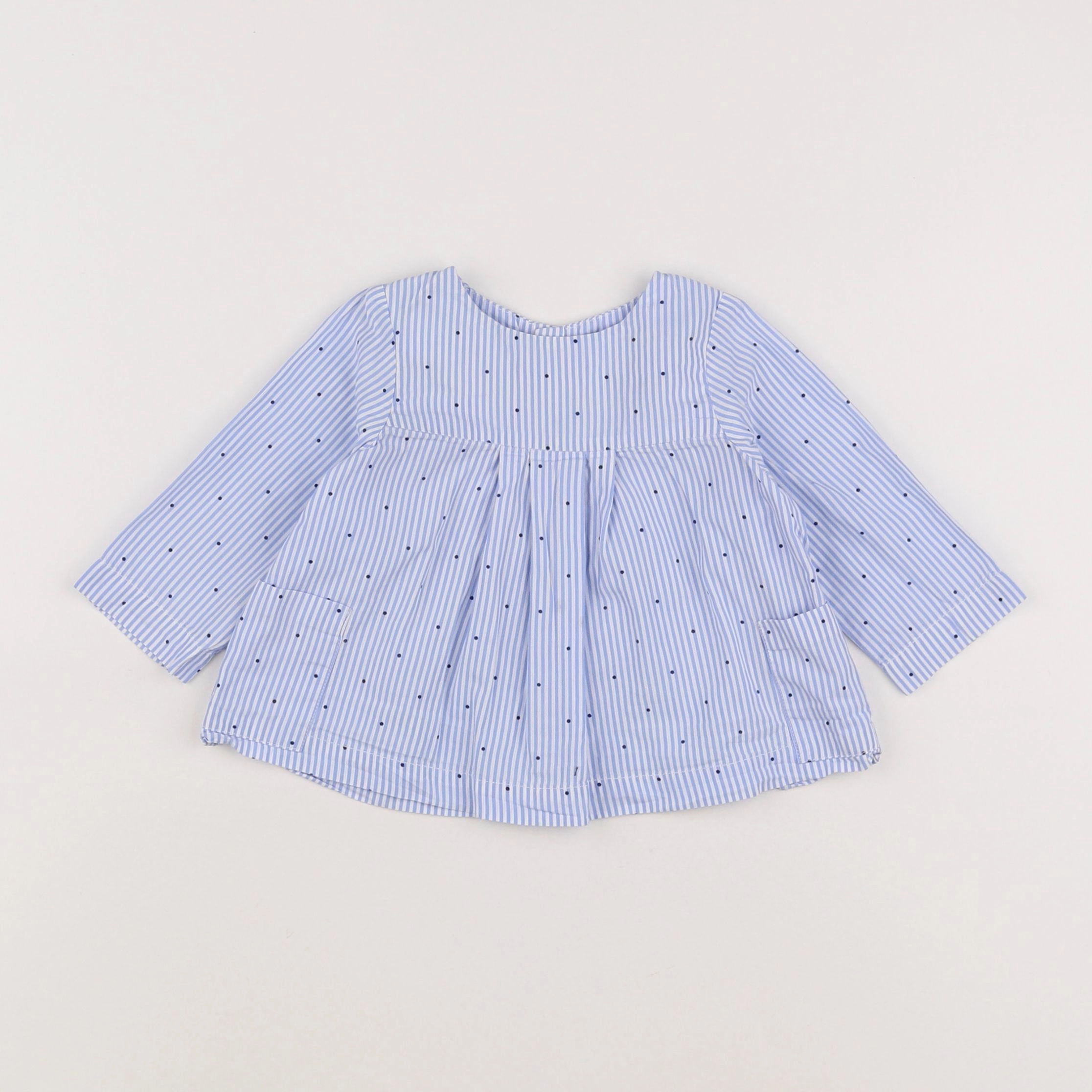 Jacadi - blouse bleu - 6 mois