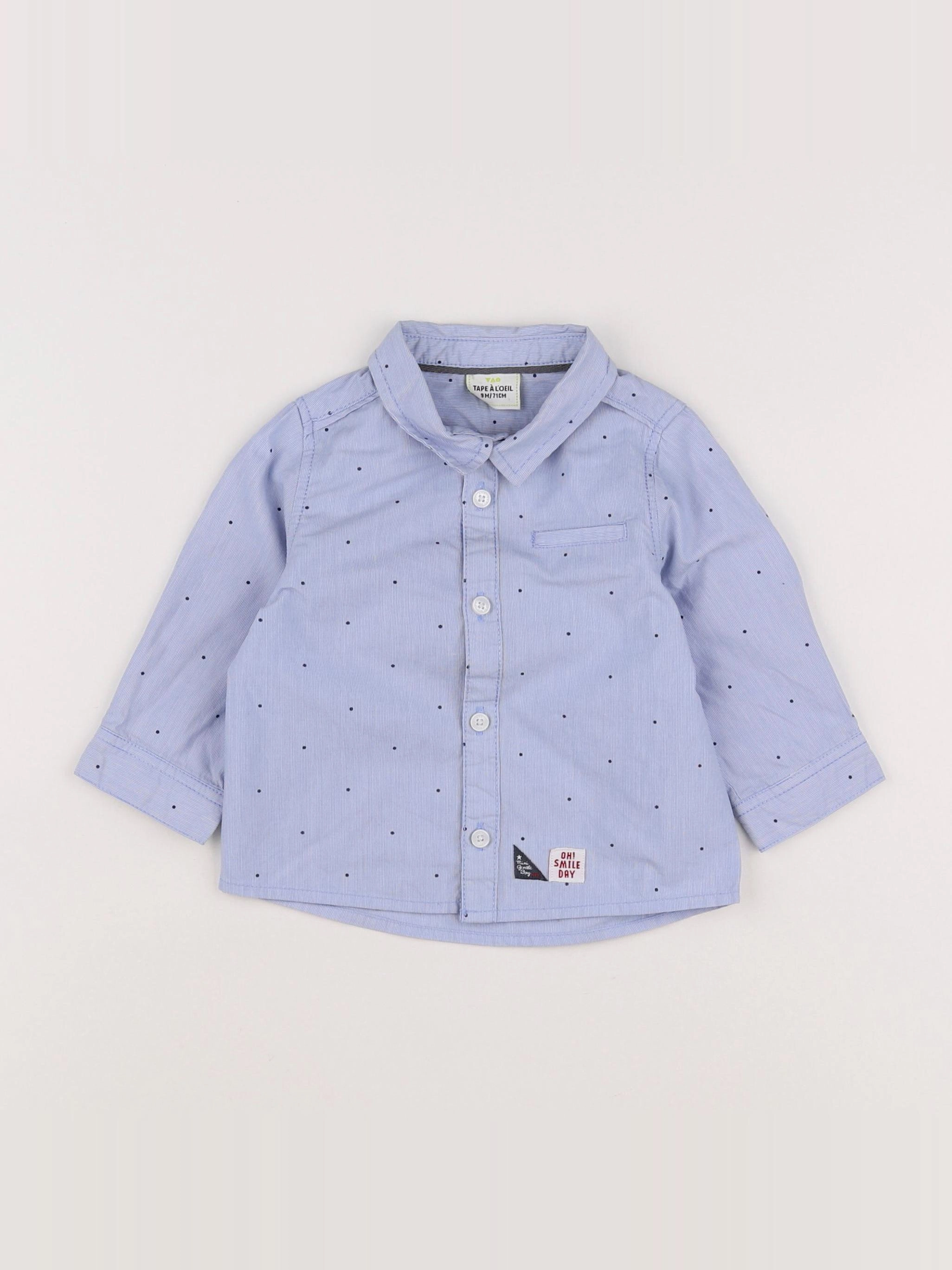 Tape à l'oeil - chemise bleu - 9 mois
