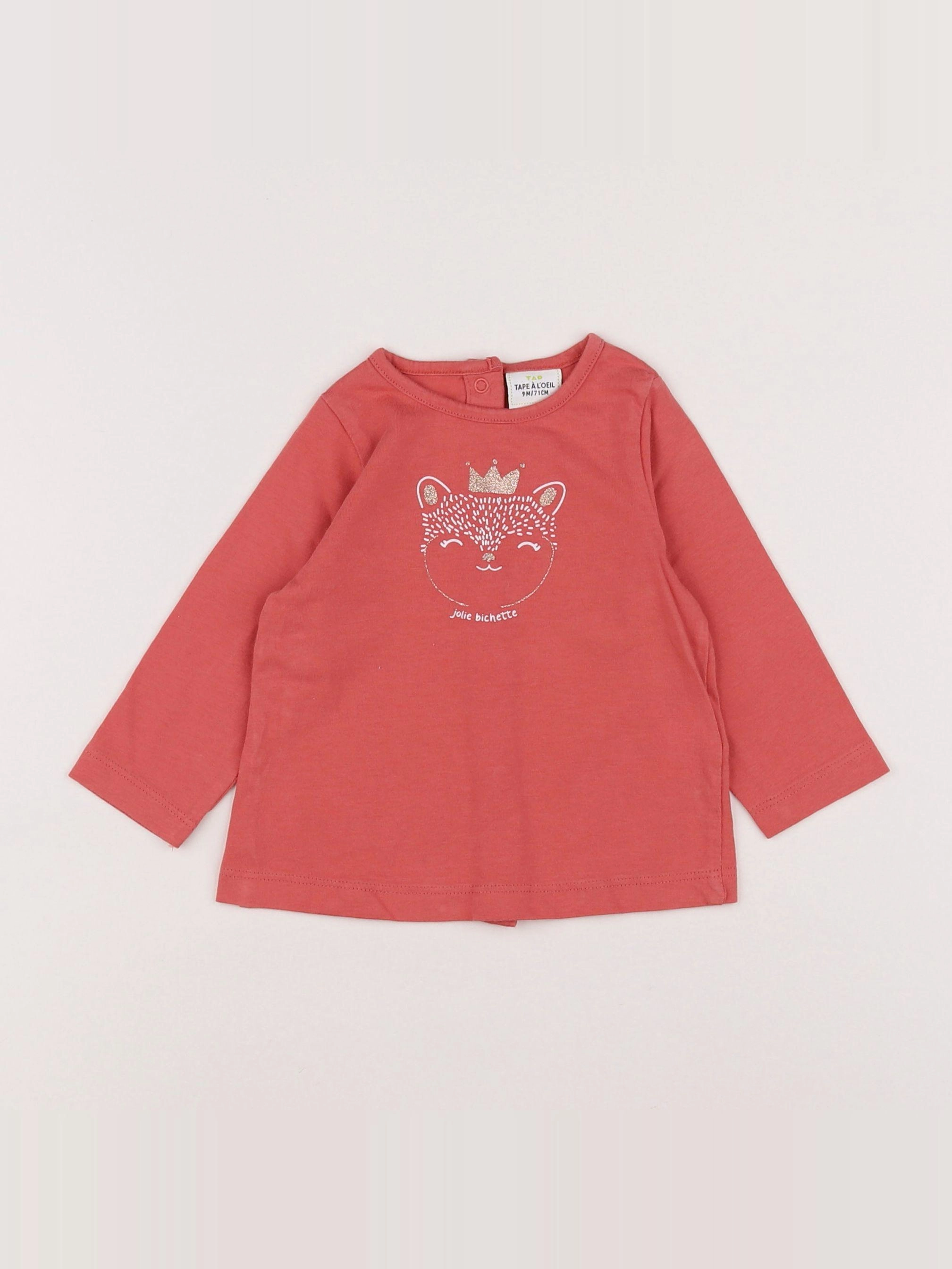 Tape à l'oeil - tee-shirt rose - 9 mois