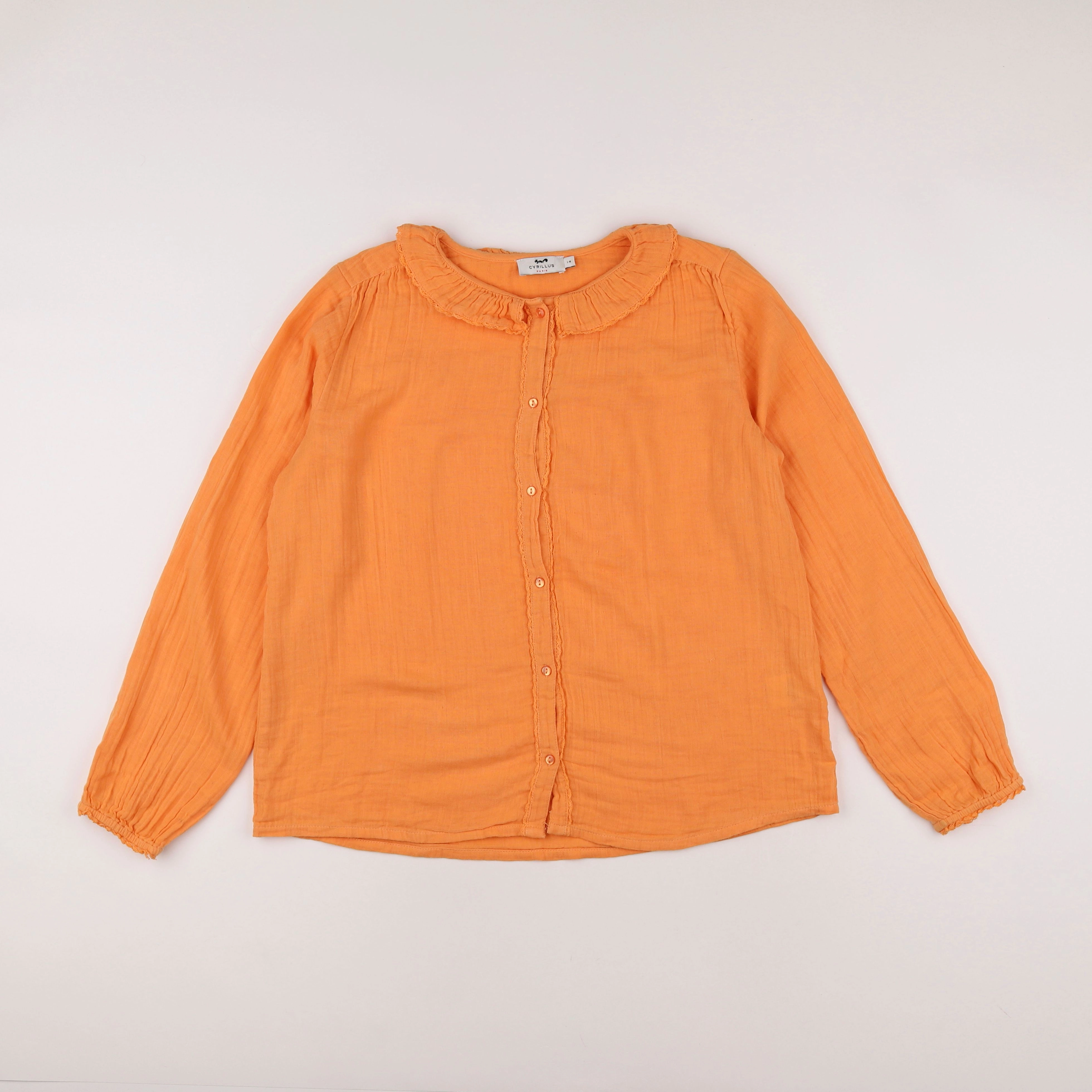 Cyrillus - blouse orange - 14 ans