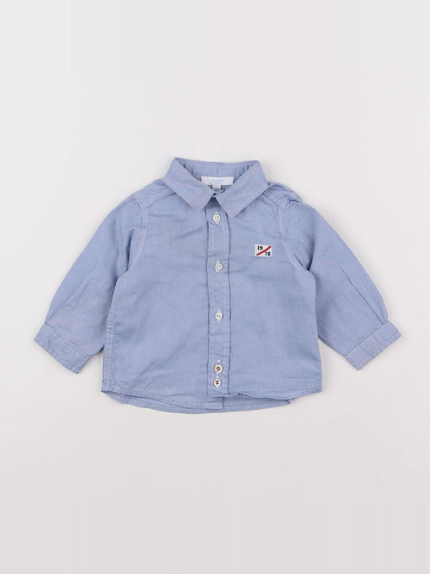 Jacadi - chemise bleu - 6 mois