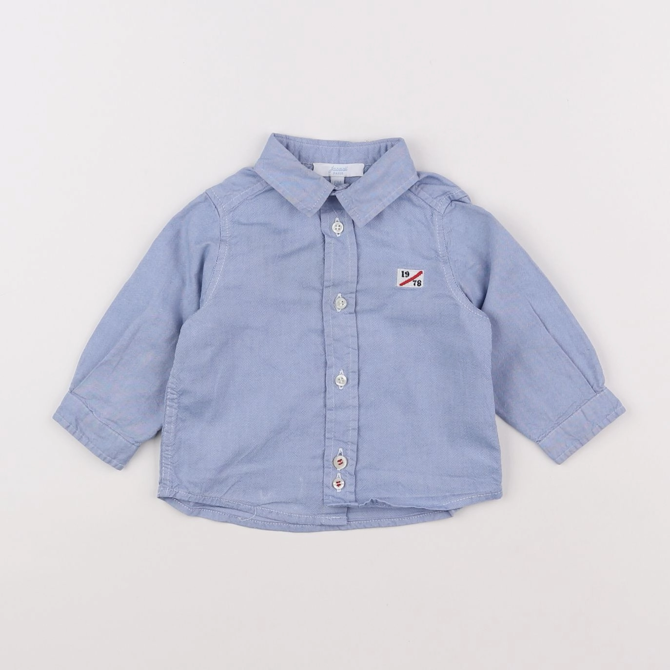 Jacadi - chemise bleu - 6 mois
