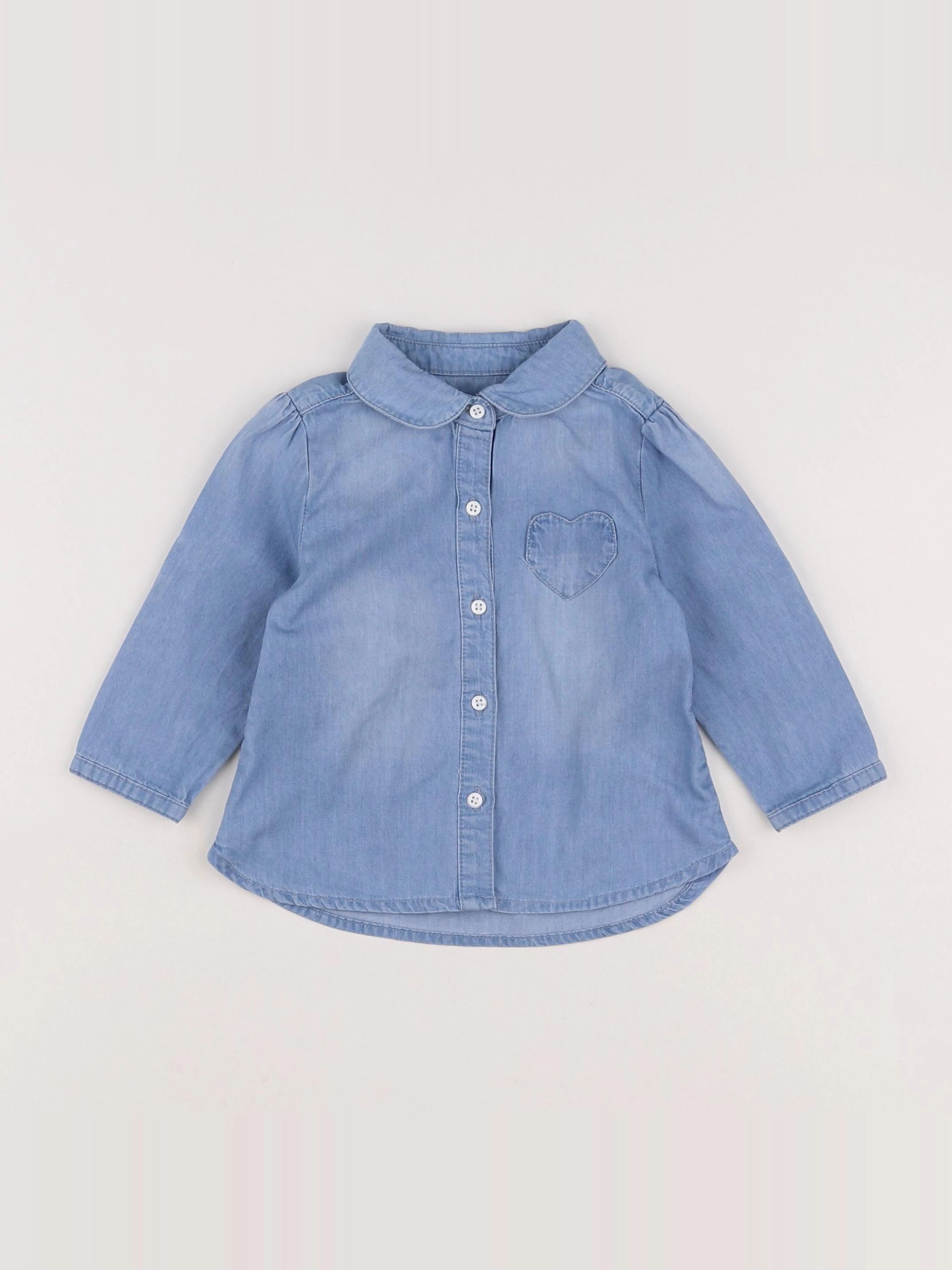 Vertbaudet - blouse bleu - 9 mois