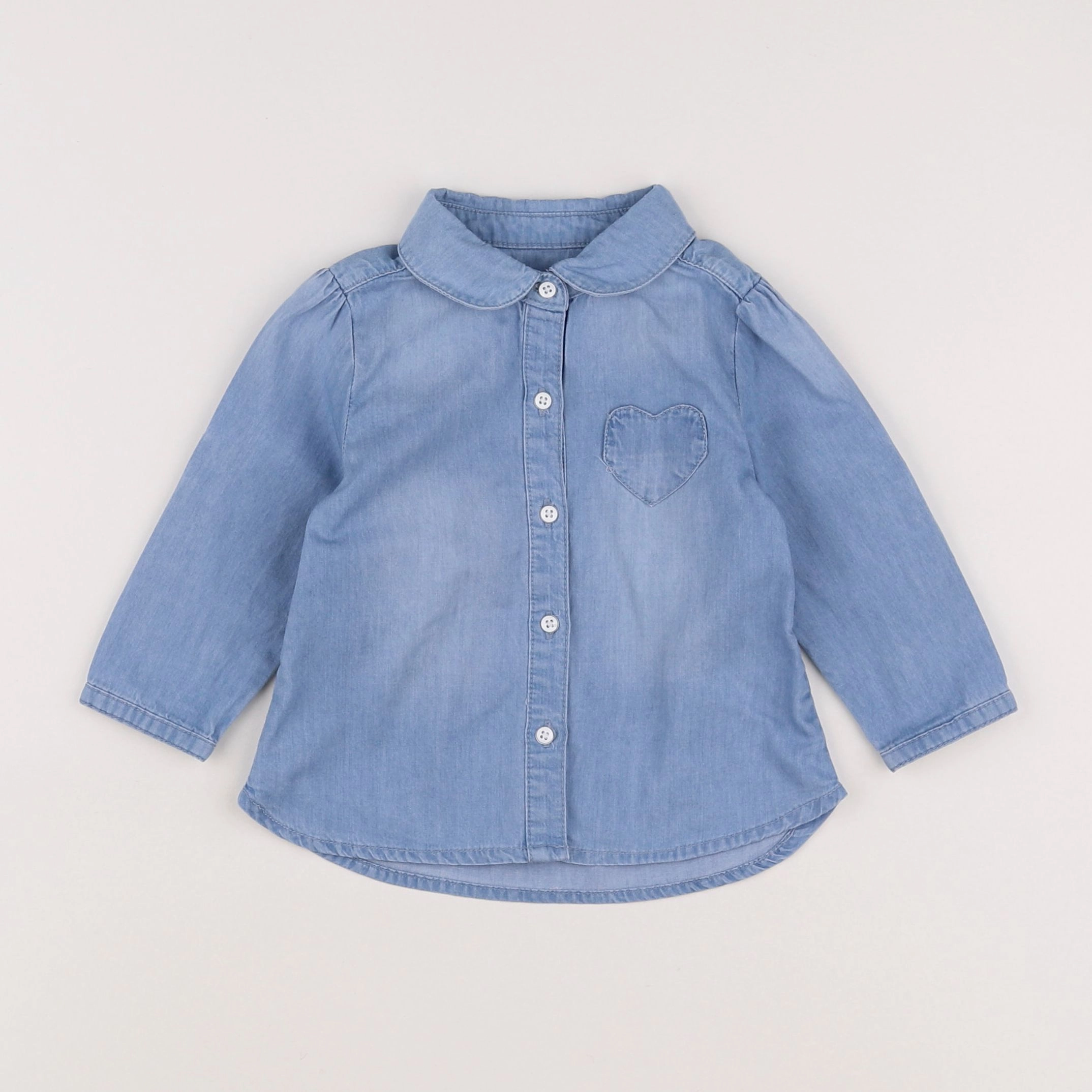 Vertbaudet - blouse bleu - 9 mois