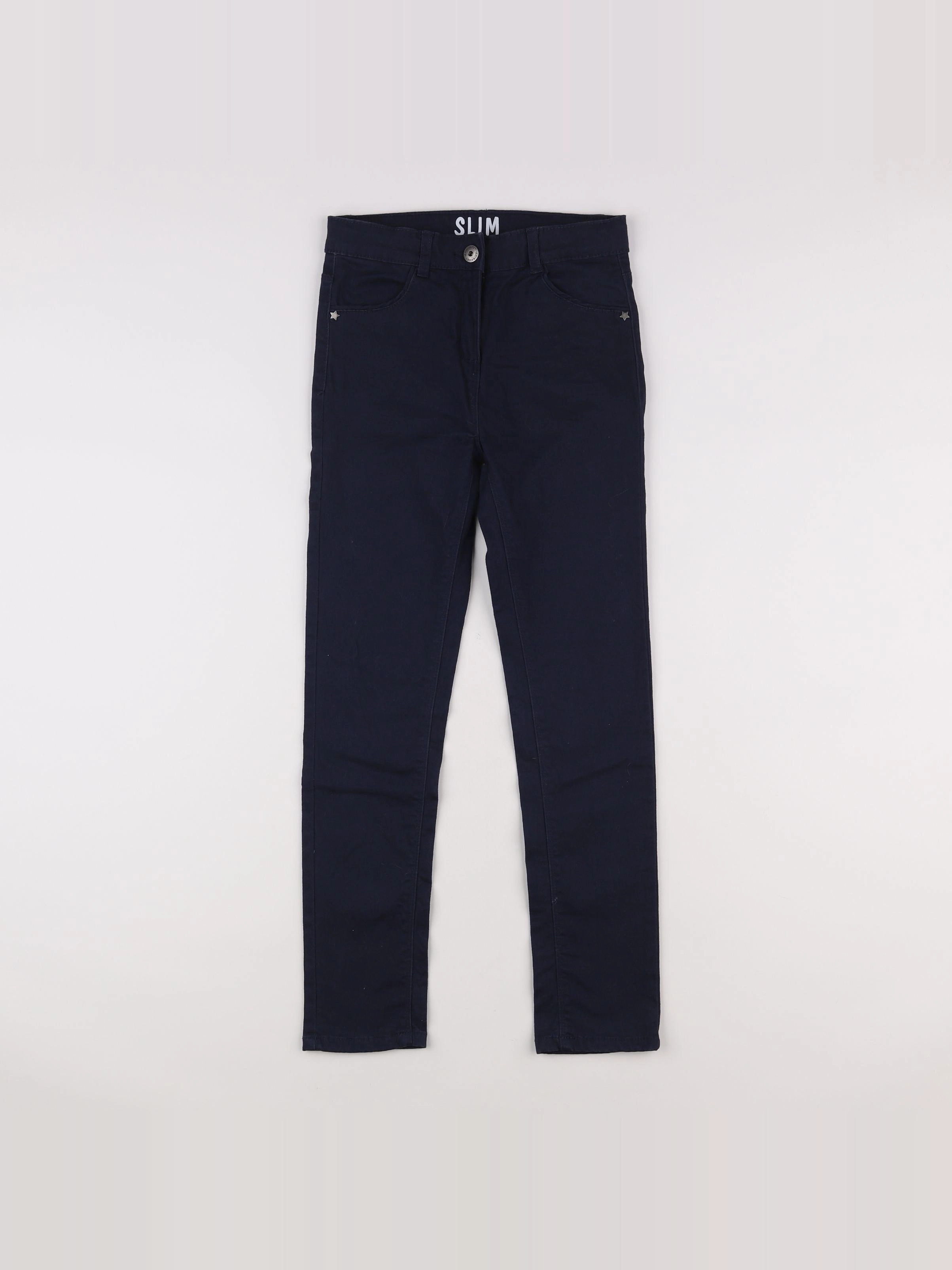 Vertbaudet - pantalon bleu - 10 ans