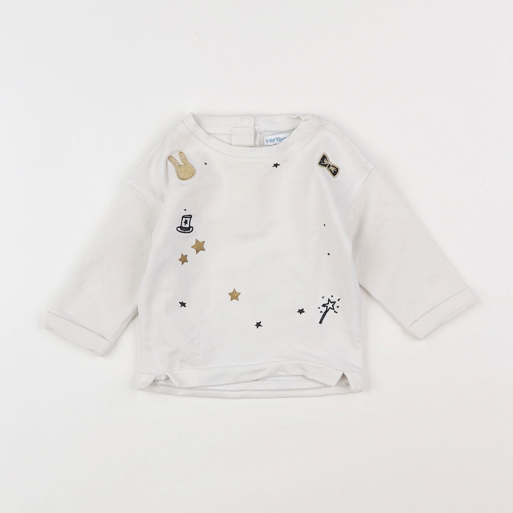 Vertbaudet - tee-shirt blanc - 3 mois