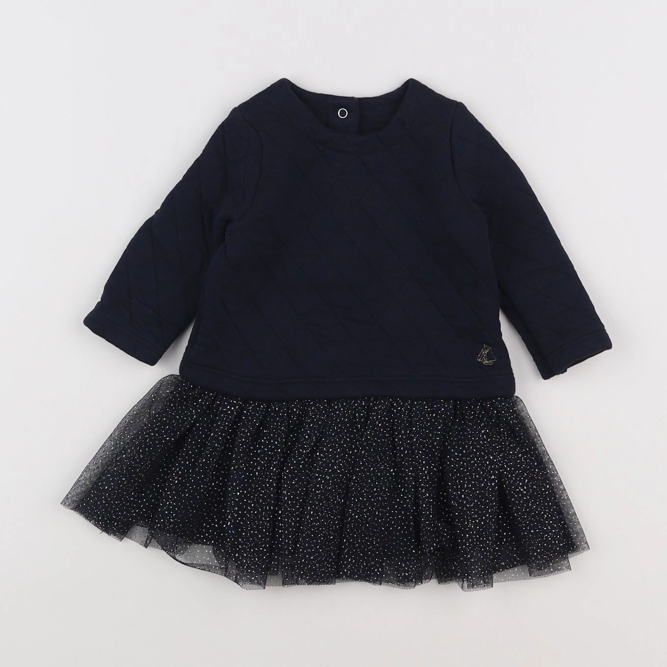 Petit Bateau - robe bleu - 6 mois