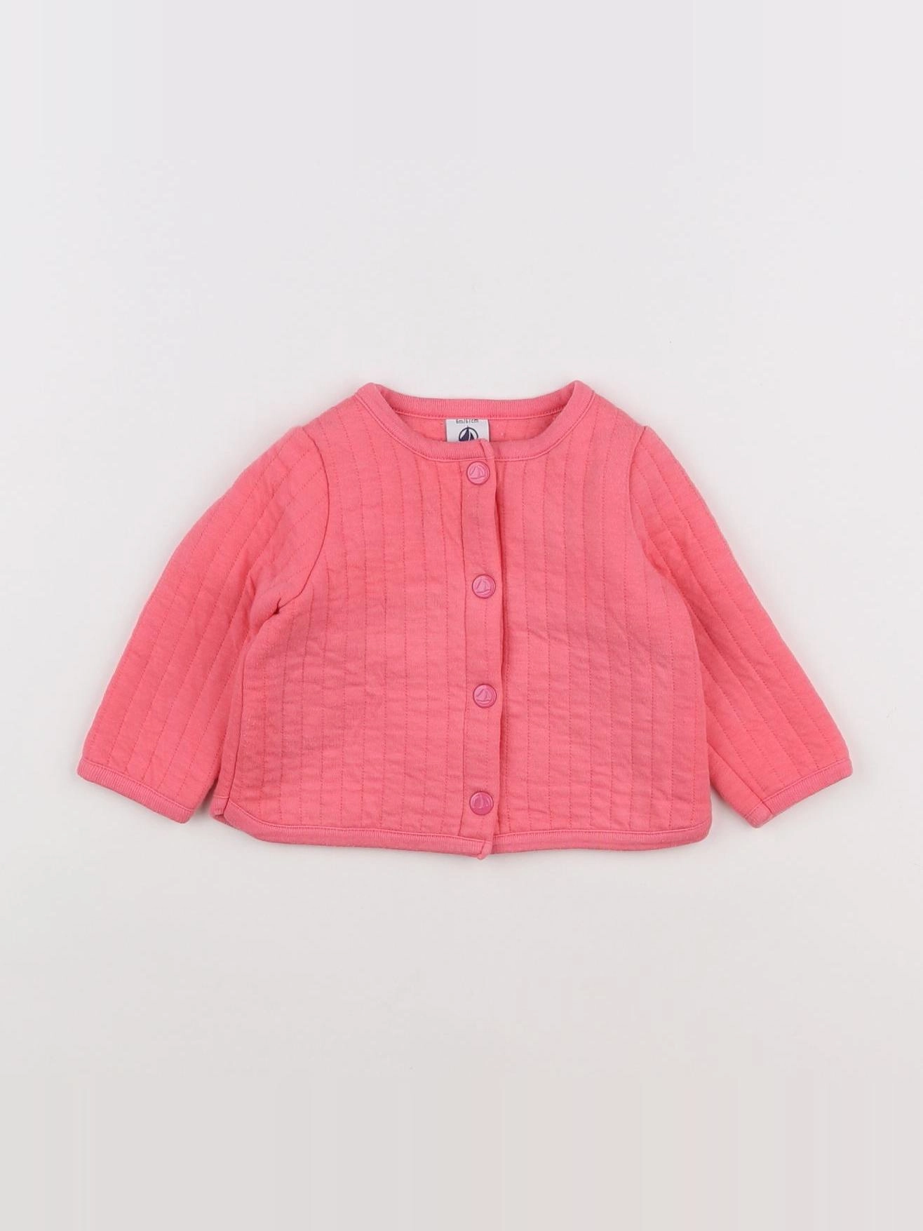 Petit Bateau - sweat rose - 6 mois