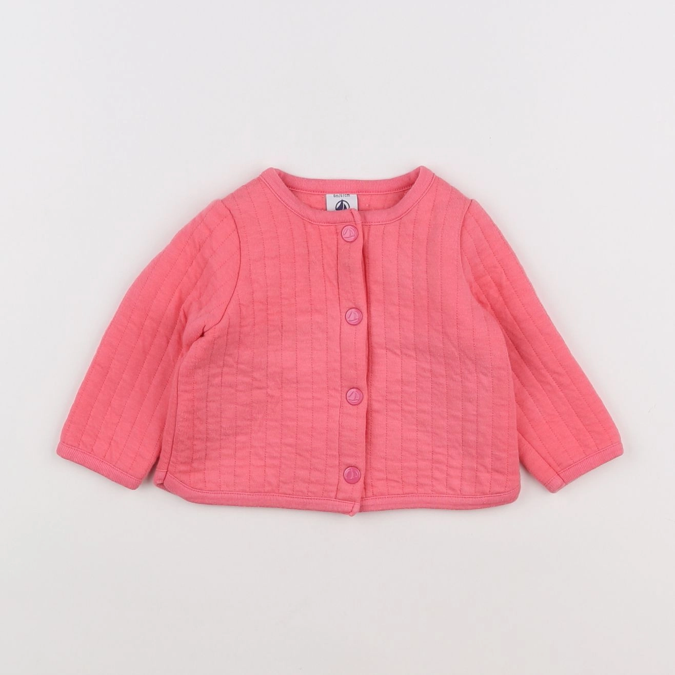 Petit Bateau - sweat rose - 6 mois