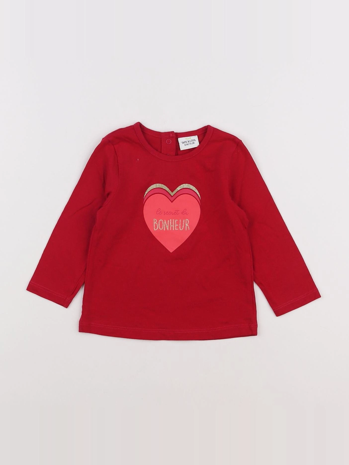 Tape à l'oeil - tee-shirt rouge - 12 mois
